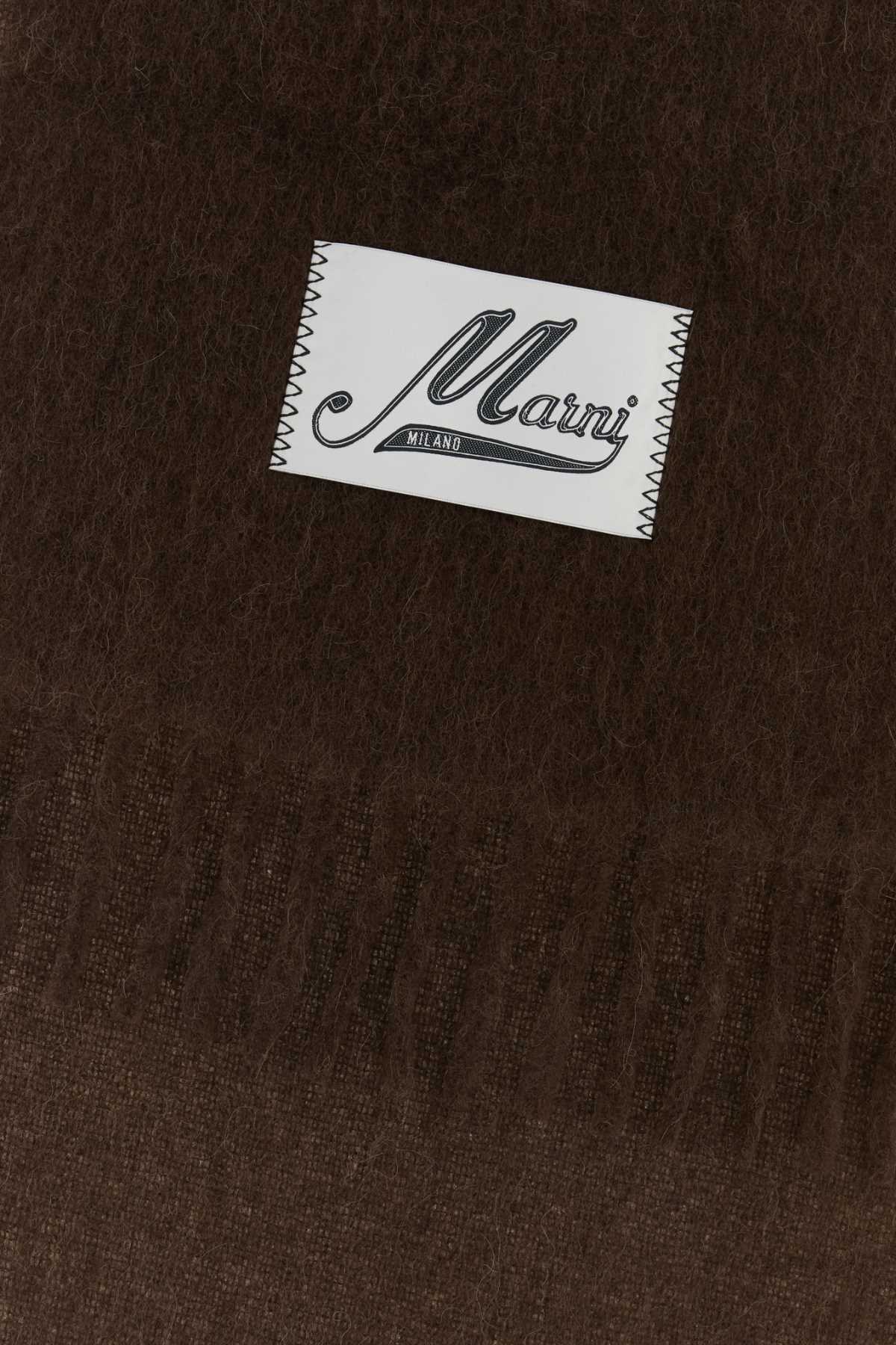 Marni Women Brown Alpaca Blend Scarf MARNI