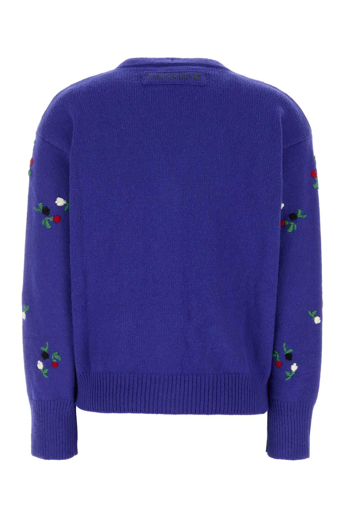 Marni Women Blue Wool Blend Cardigan MARNI