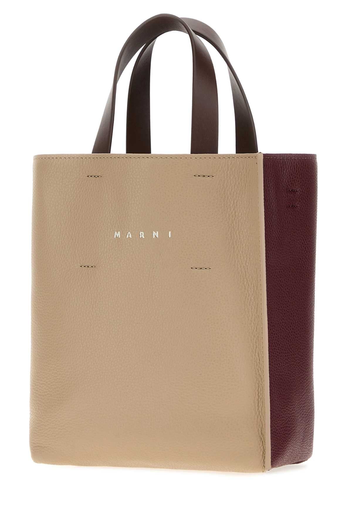 Marni Women Two-Tone Leather Mini Museo Handbag MARNI