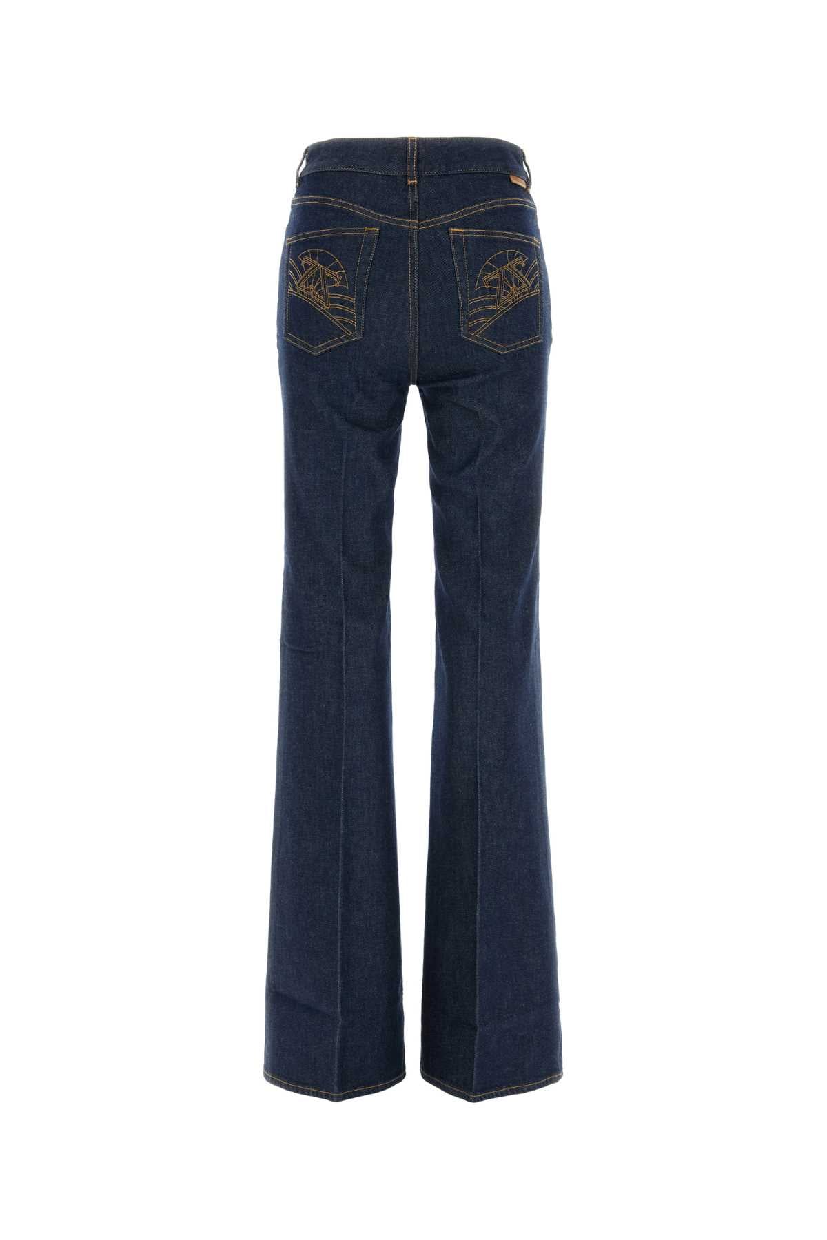 Zimmermann Women Blue Stretch Denim Jeans ZIMMERMANN
