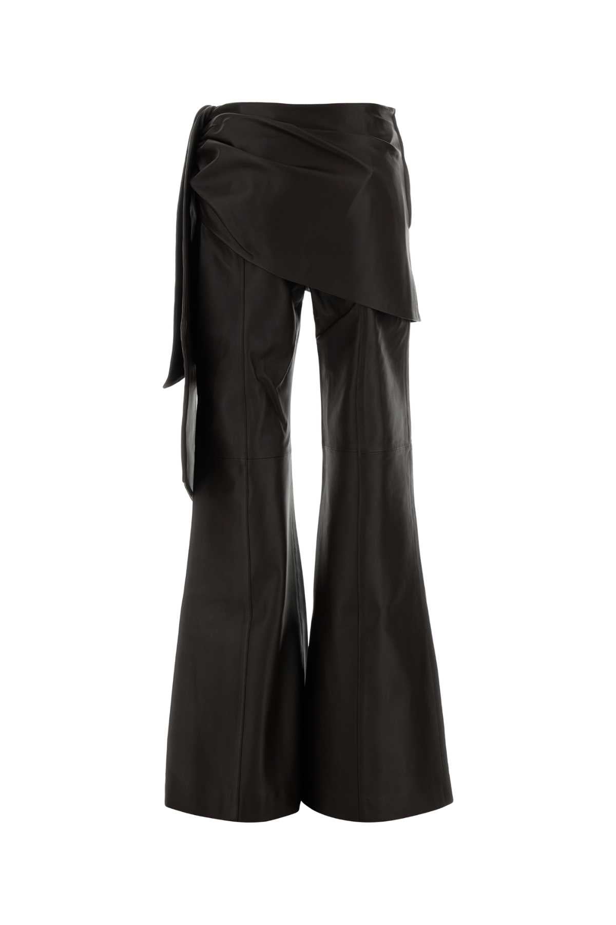 Zimmermann Women Dark Brown Leather Valiant Pant ZIMMERMANN