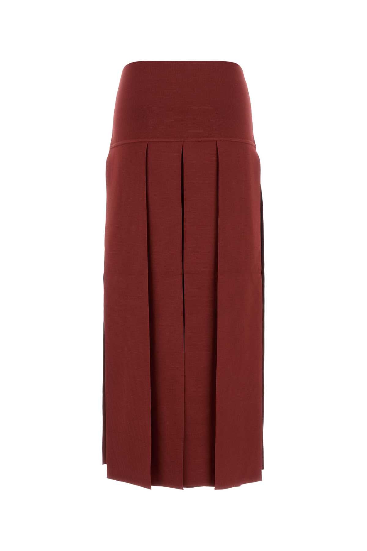 Alaia Women Tyrian Purple Stretch Viscose Blend Skirt ALAIA