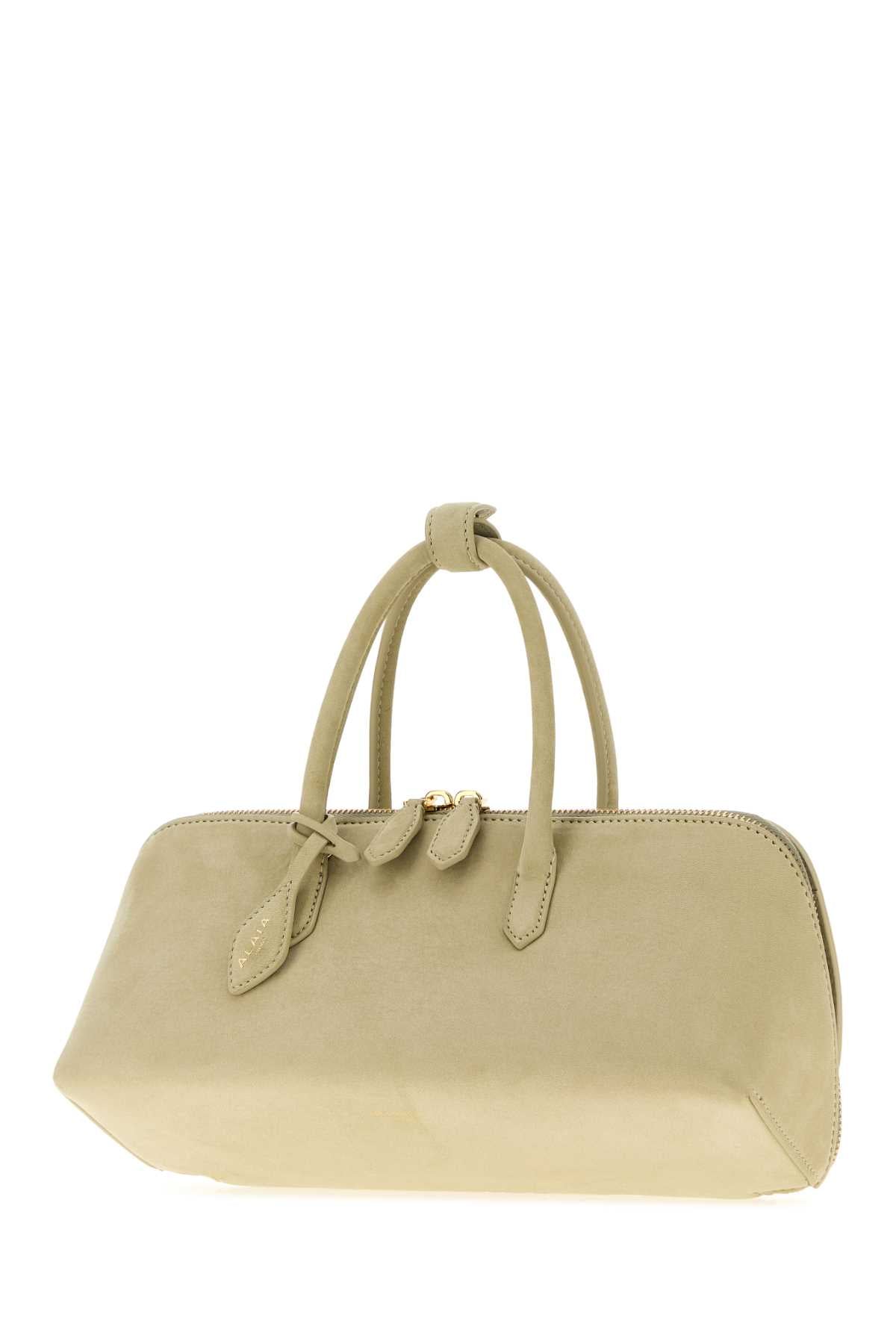 Alaia Women Pastel Green Nubuck Small Delta Handbag ALAIA