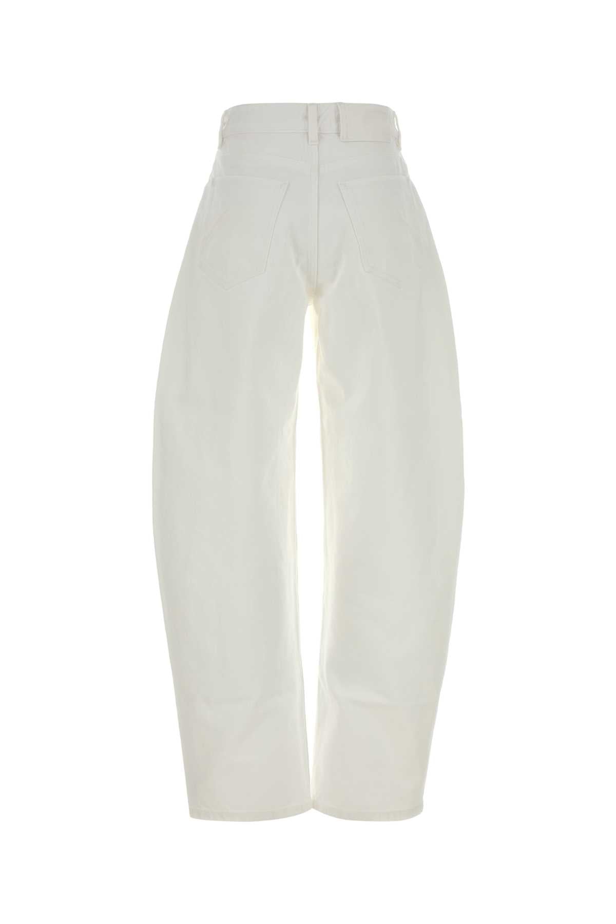 Alaia Women White Denim Jeans ALAIA