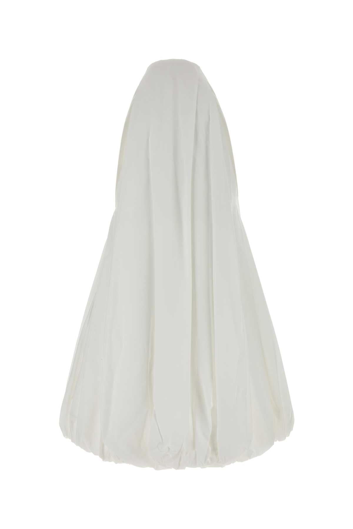 Alaia Women White Poplin Mini Dress ALAIA
