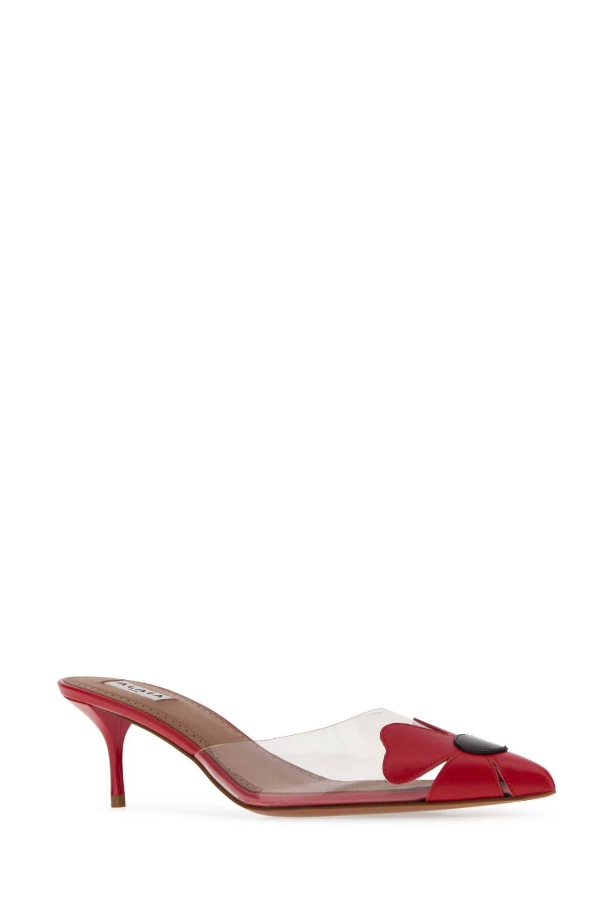 Alaia Women Multicolor Pvc And Leather Bloom Mules ALAIA