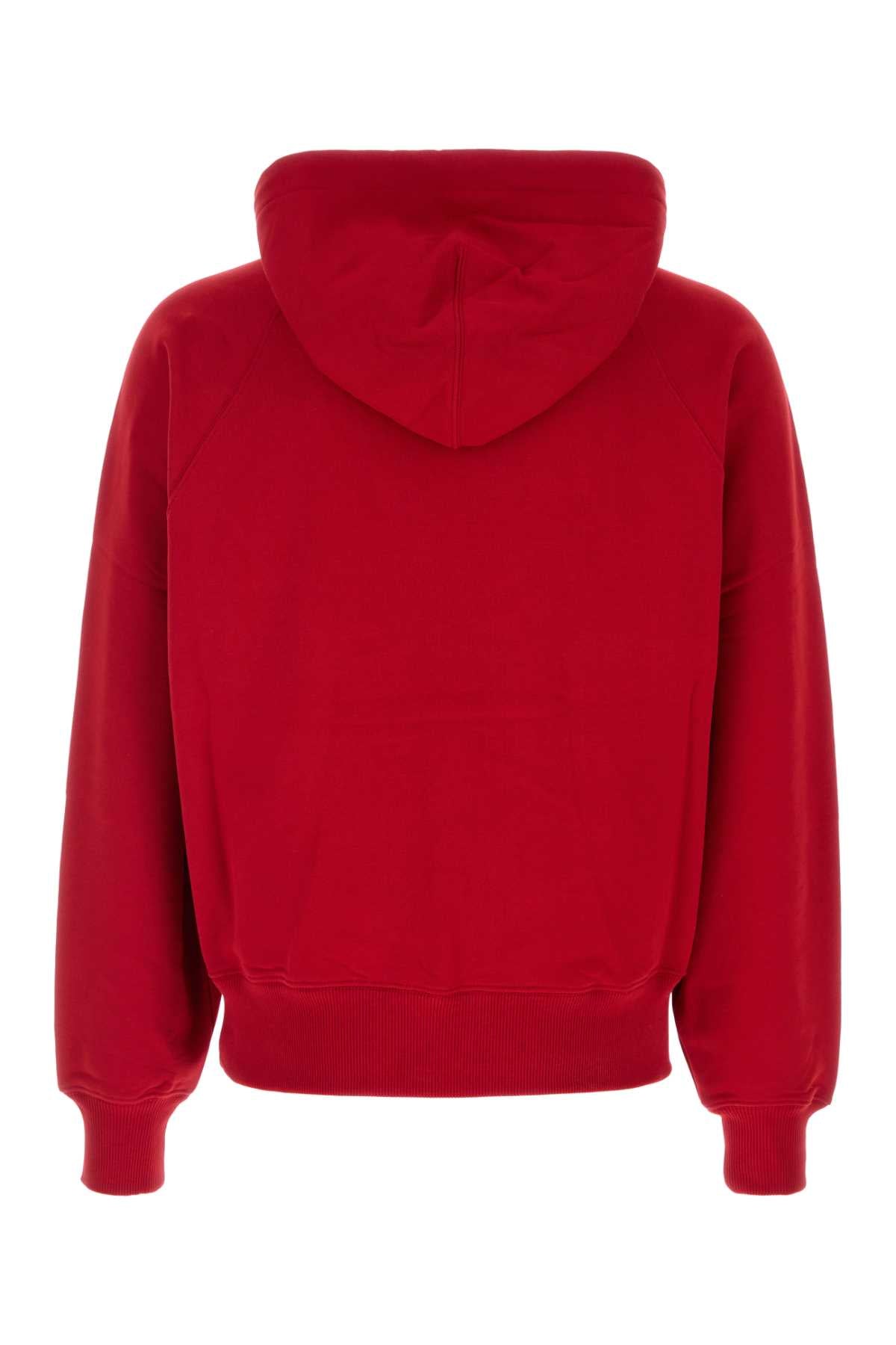Ami Men Red Cotton Oversize Sweatshirt AMI PARIS