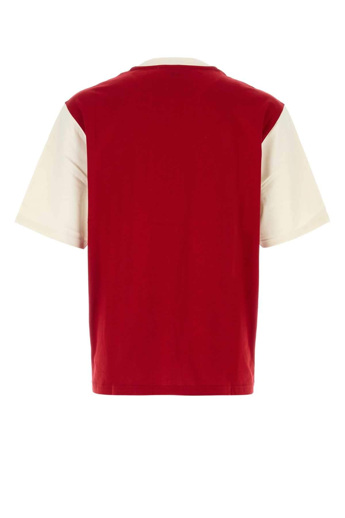 Ami Men Red Cotton T-Shirt AMI PARIS