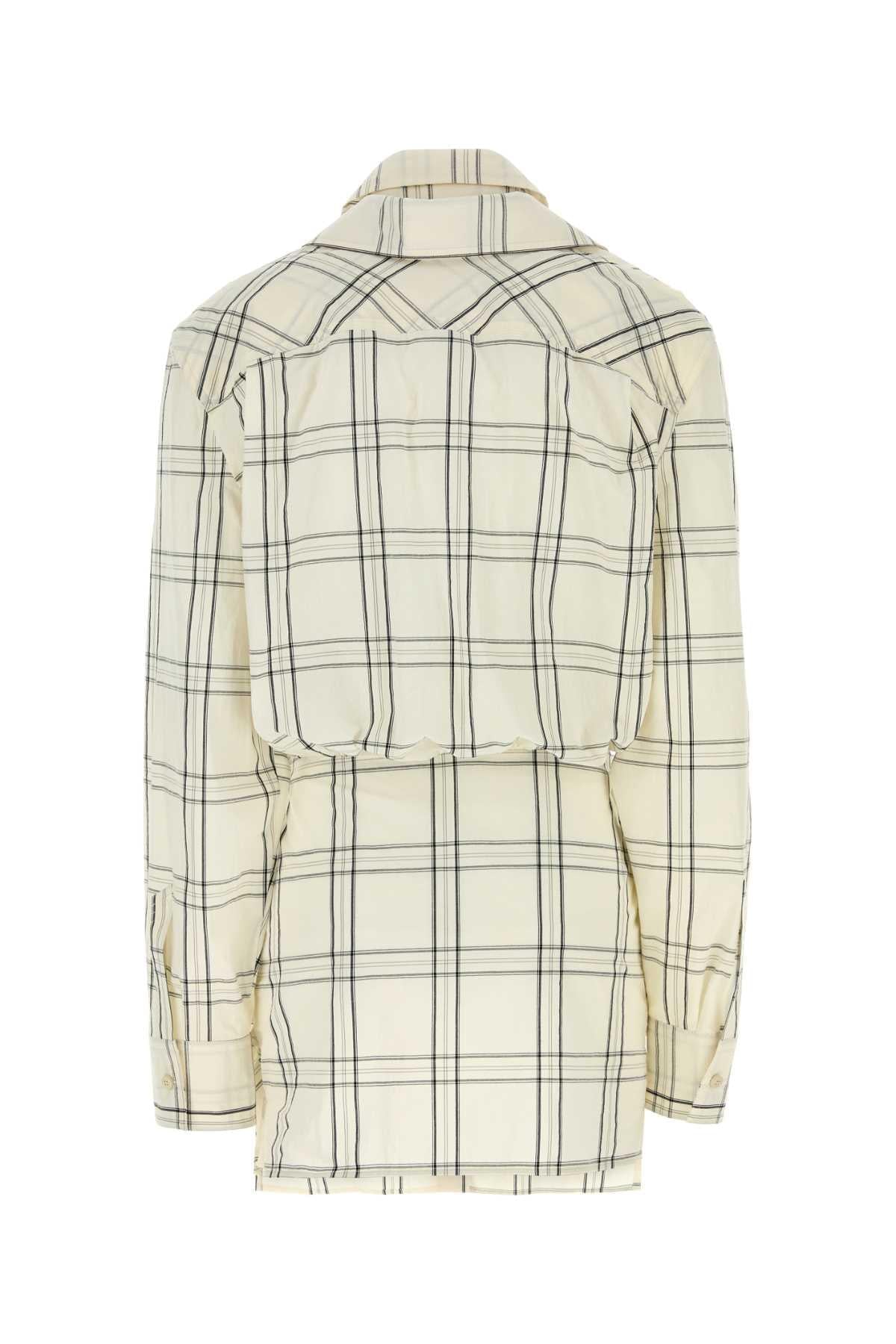 The Attico Women Embroidered Cotton Mini Shirt Dress THE ATTICO