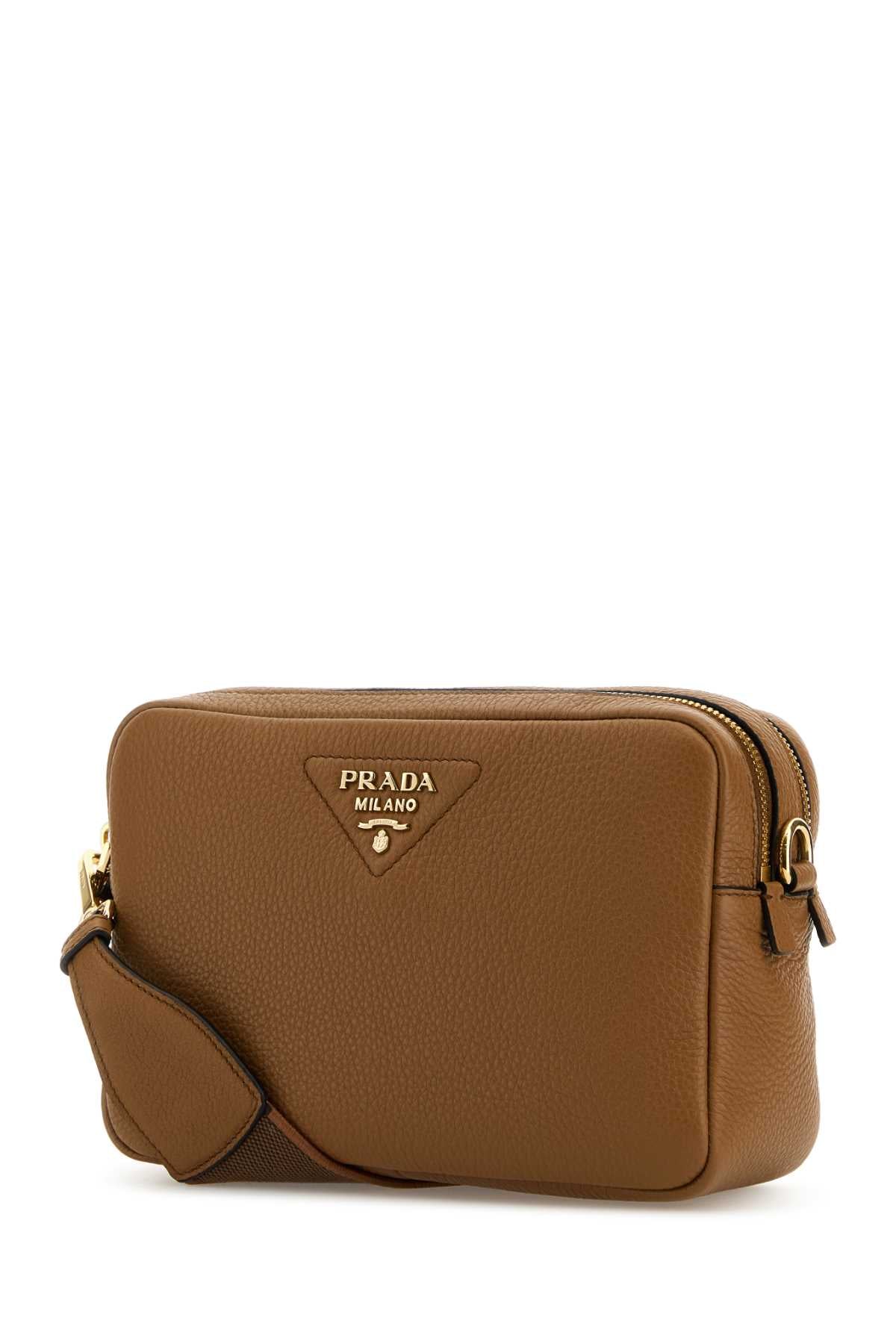 Prada Women Caramel Leather Crossbody Bag PRADA