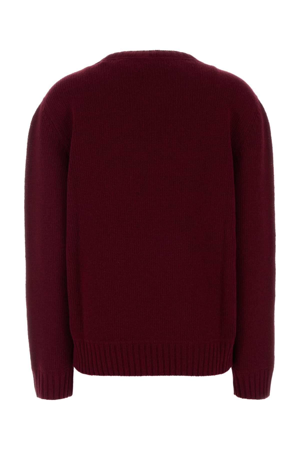 Prada Women Burgundy Wool Blend Sweater PRADA