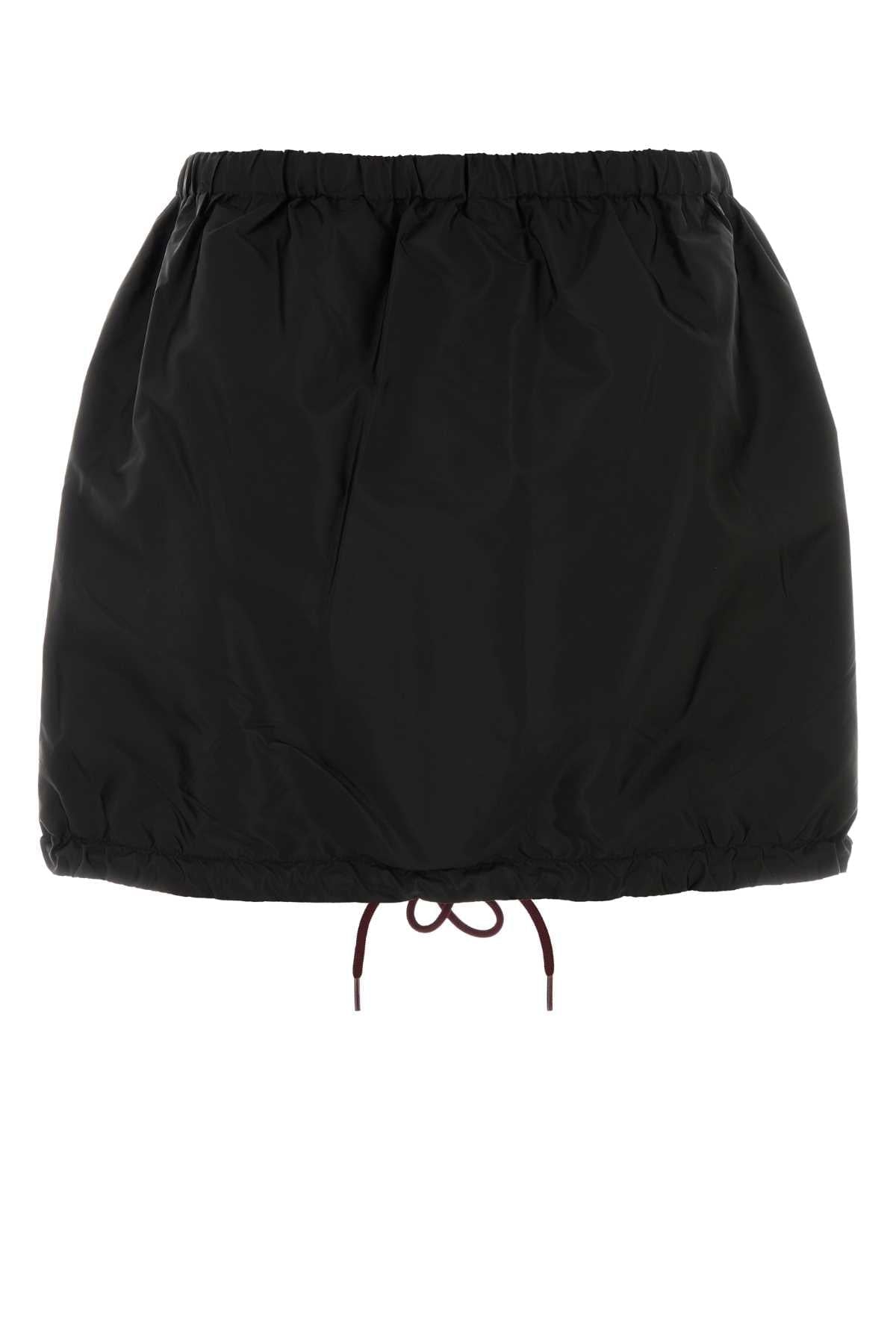 Prada Women Black Re-Nylon Mini Skirt PRADA