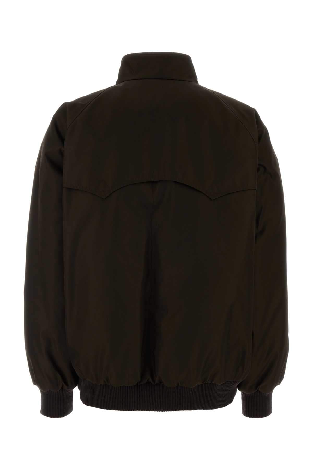 Prada Women Brown Re-Nylon Bomber Jacket PRADA