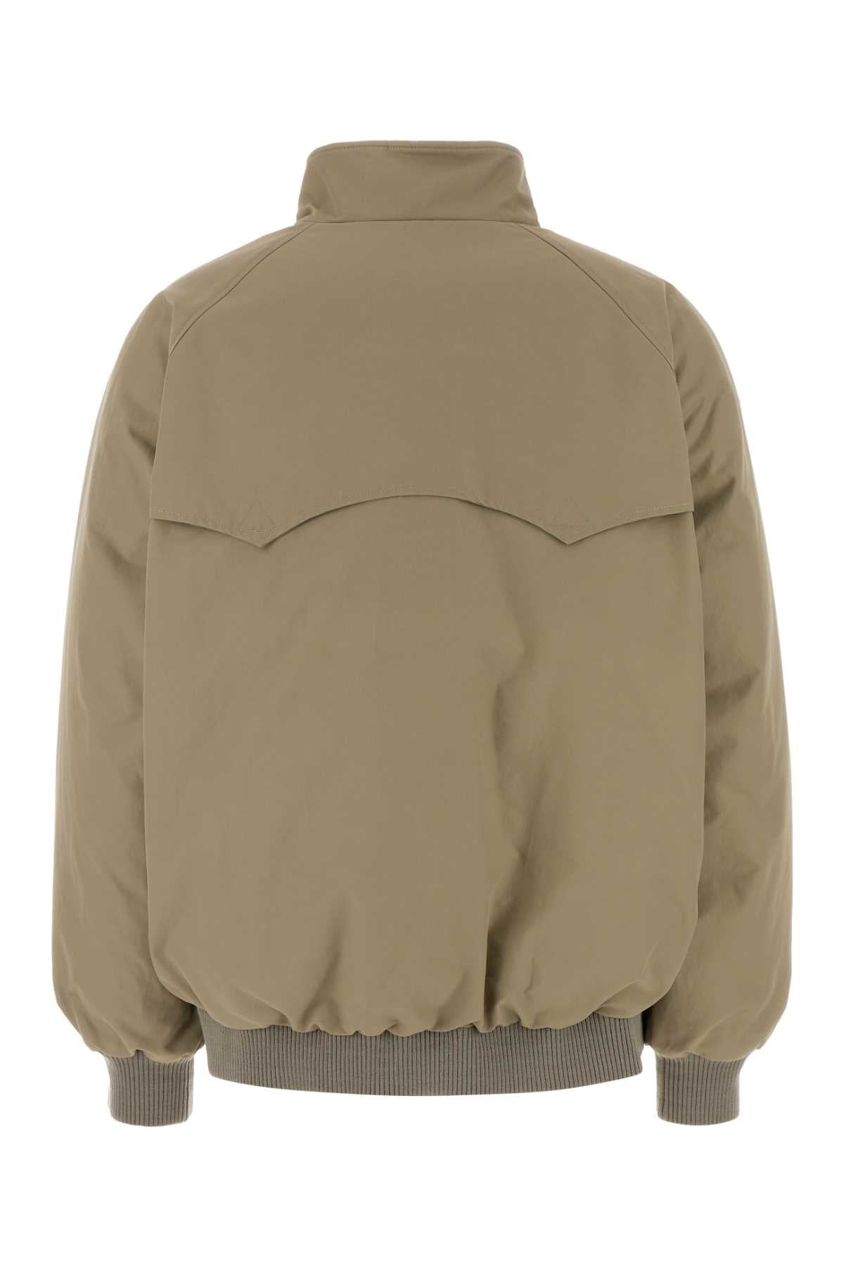 Prada Women Khaki Cotton Blend Down Jacket PRADA