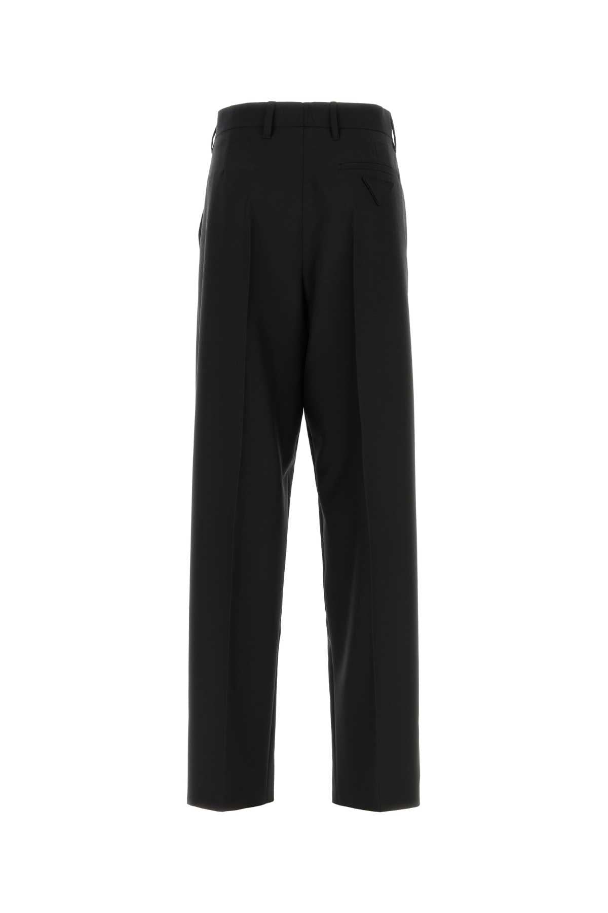 Prada Women Black Wool Blend Pant PRADA