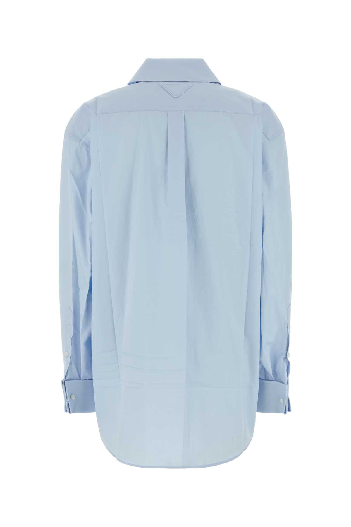 Prada Women Light Blue Poplin Shirt PRADA
