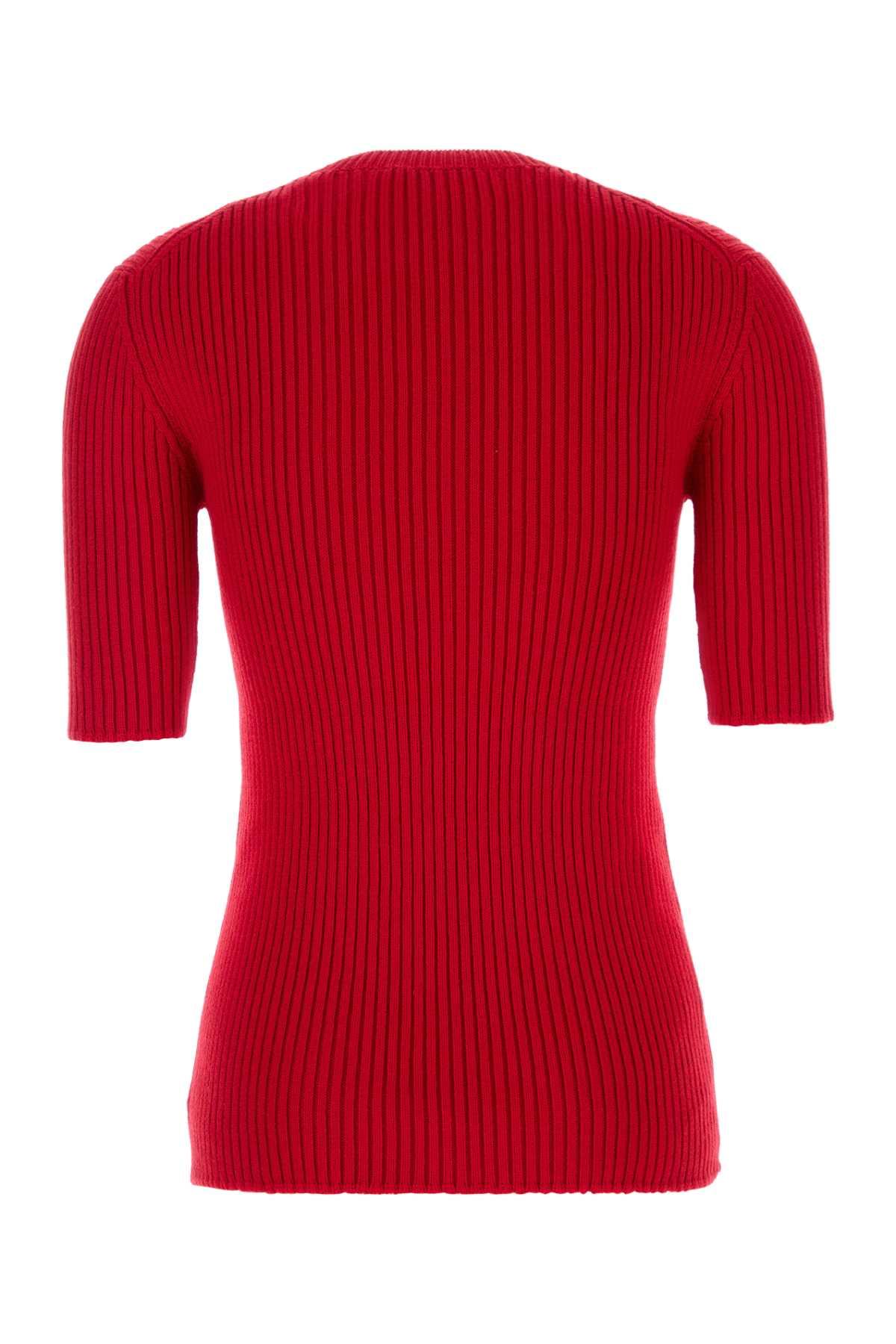 Prada Women Red Wool Blend Sweater PRADA