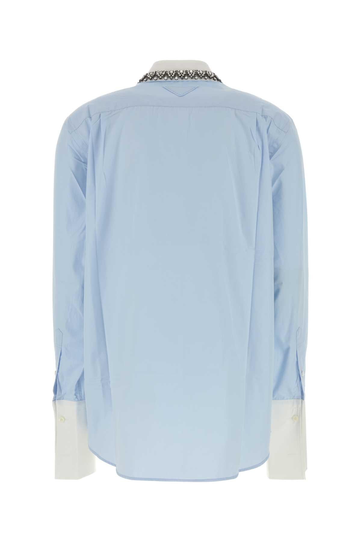 Prada Women Light Blue Poplin Shirt PRADA