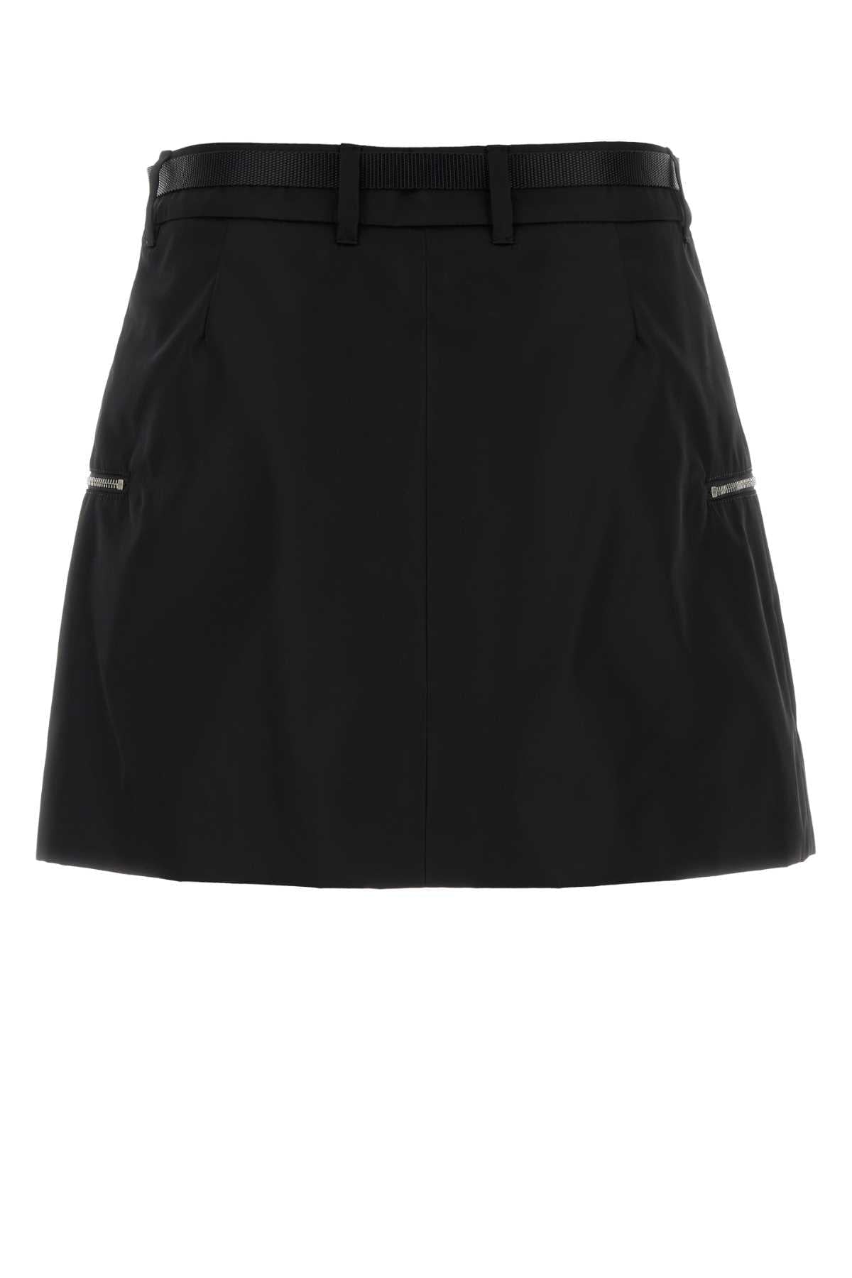 Prada Women Black Re-Nylon Mini Skirt PRADA