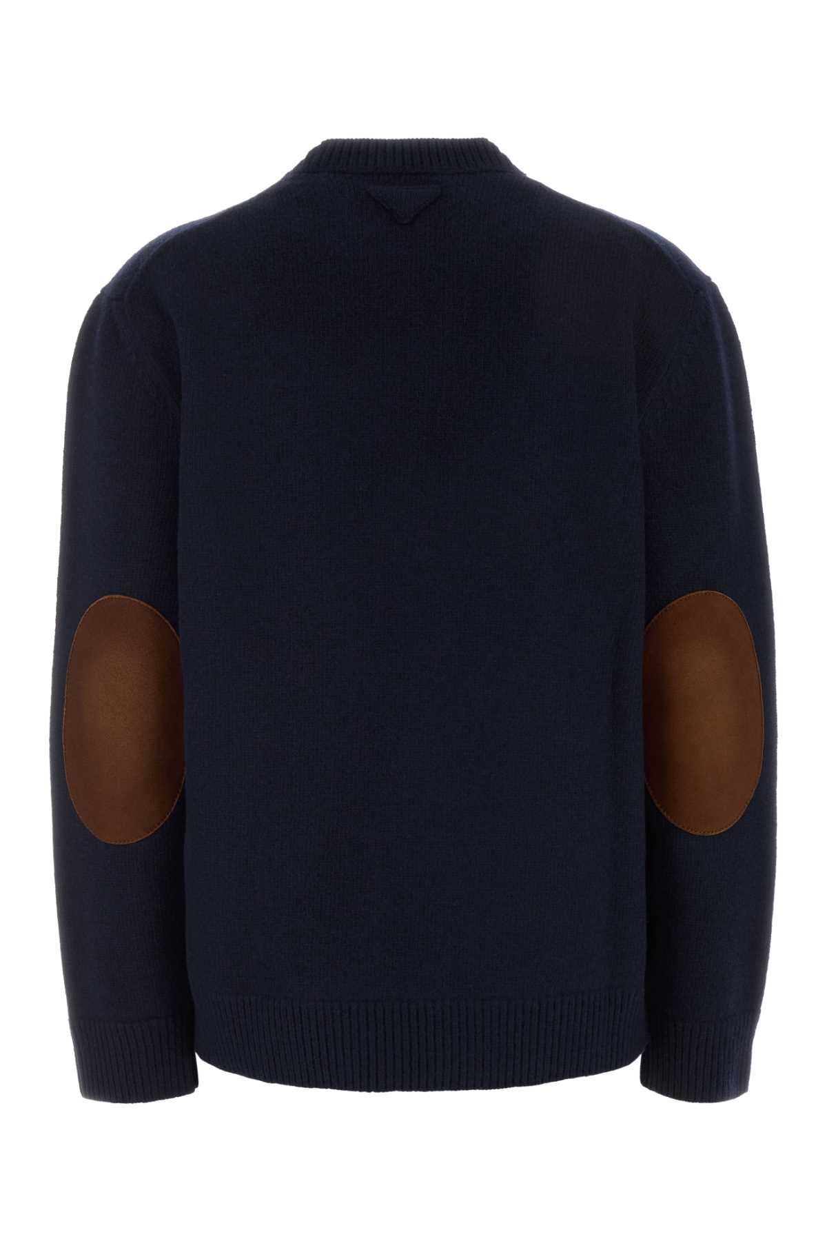 Prada Women Navy Blue Wool Sweater PRADA
