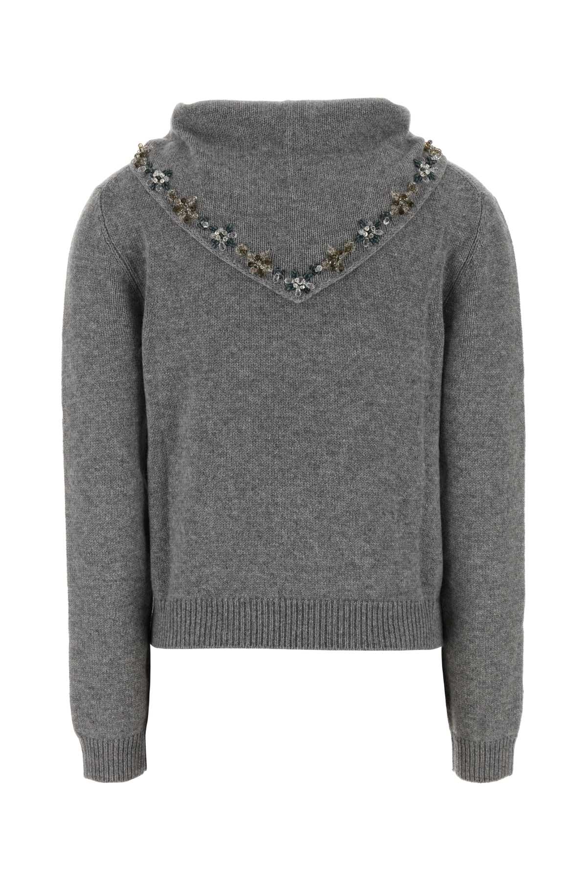 Prada Women Grey Cashmere Sweater PRADA