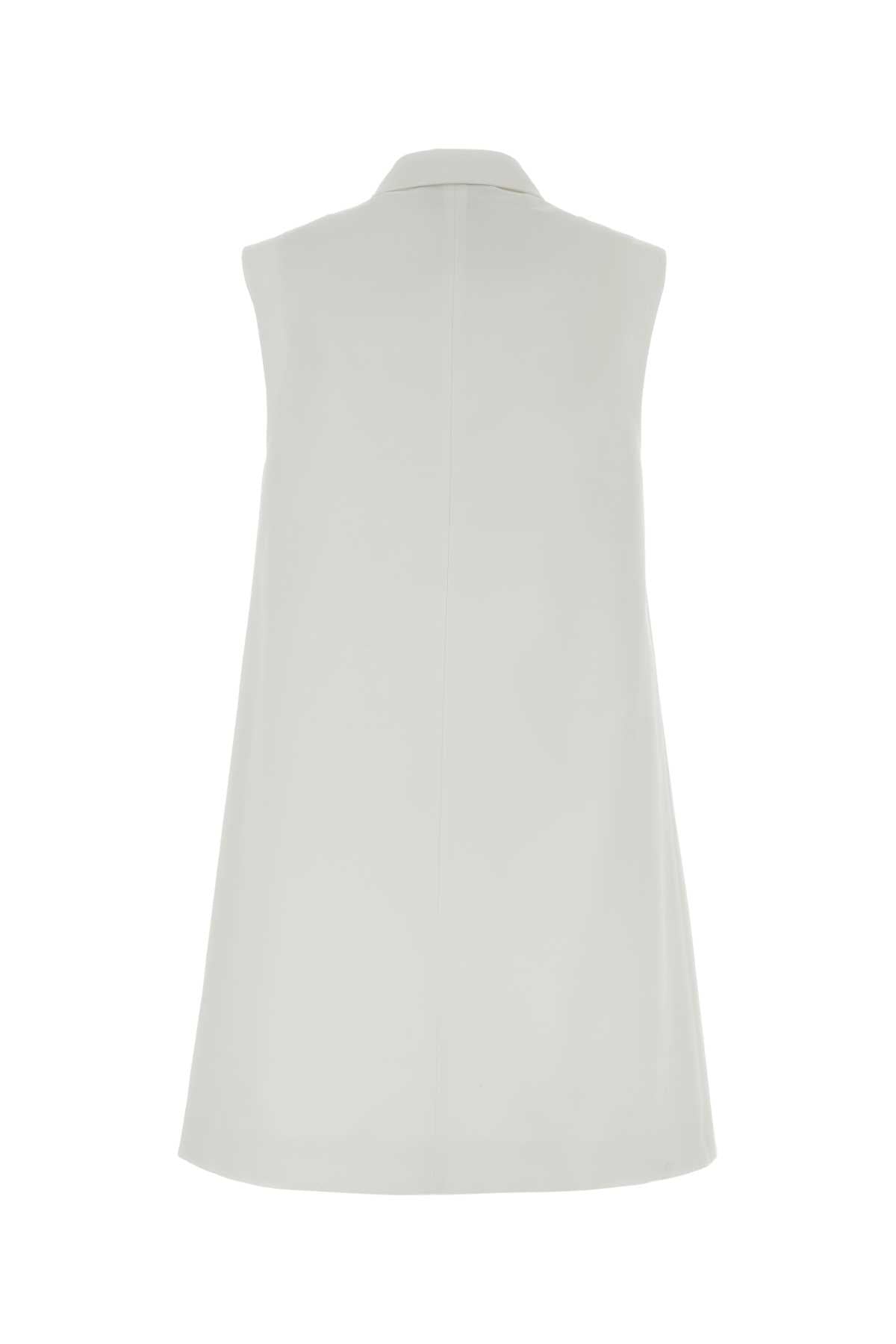 Prada Women White Twill Polo Dress PRADA
