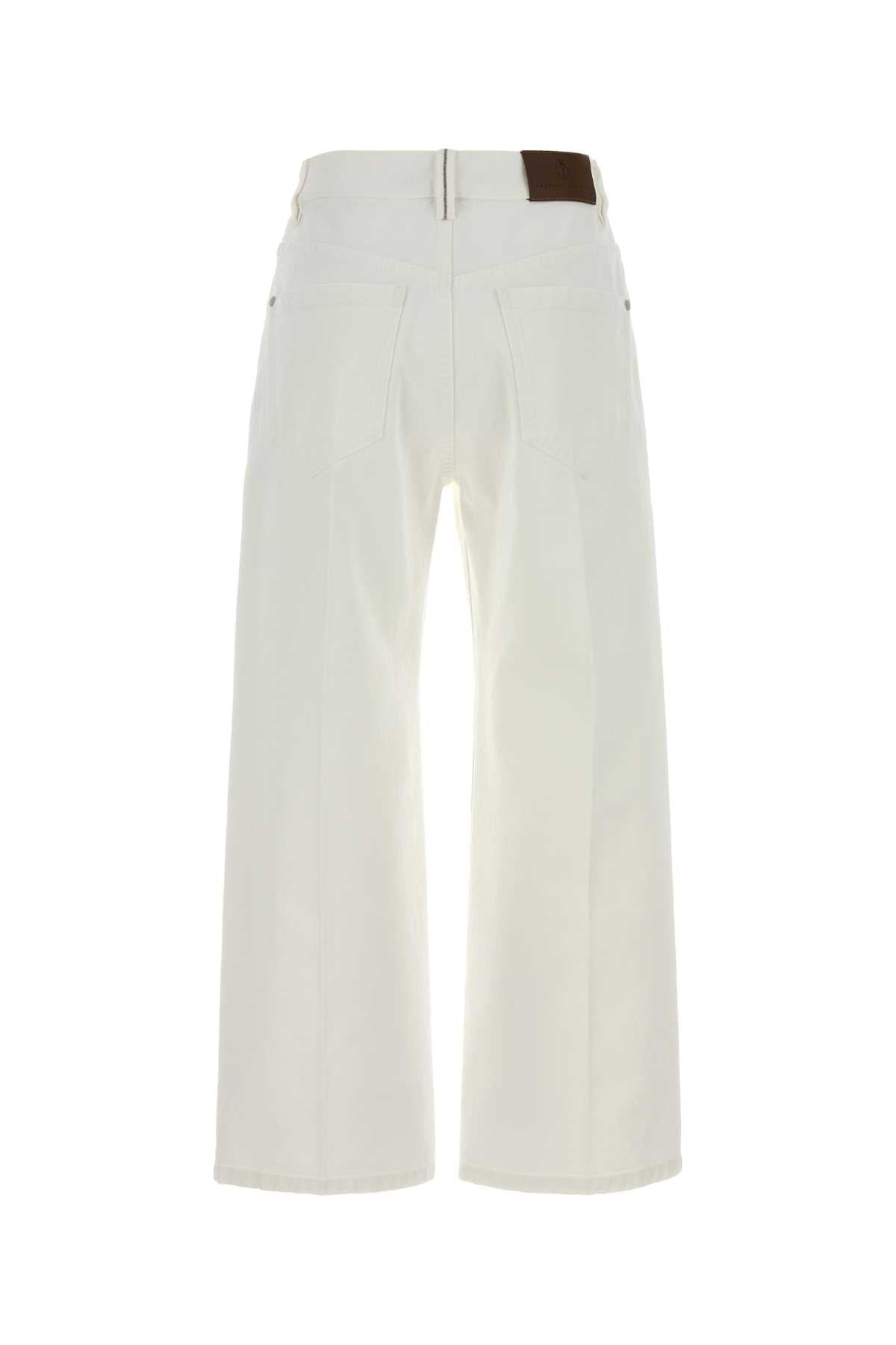 Brunello Cucinelli Women White Denim Jeans BRUNELLO CUCINELLI
