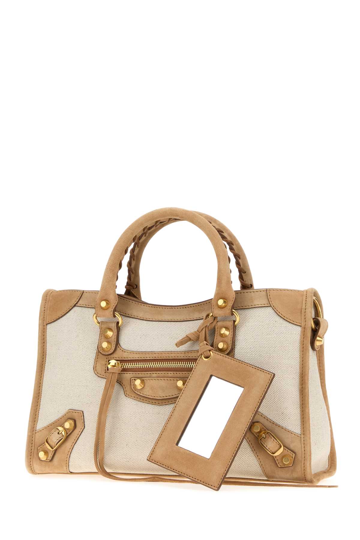 Balenciaga Women Two-Tone Canvas And Suede Small Le City Handbag