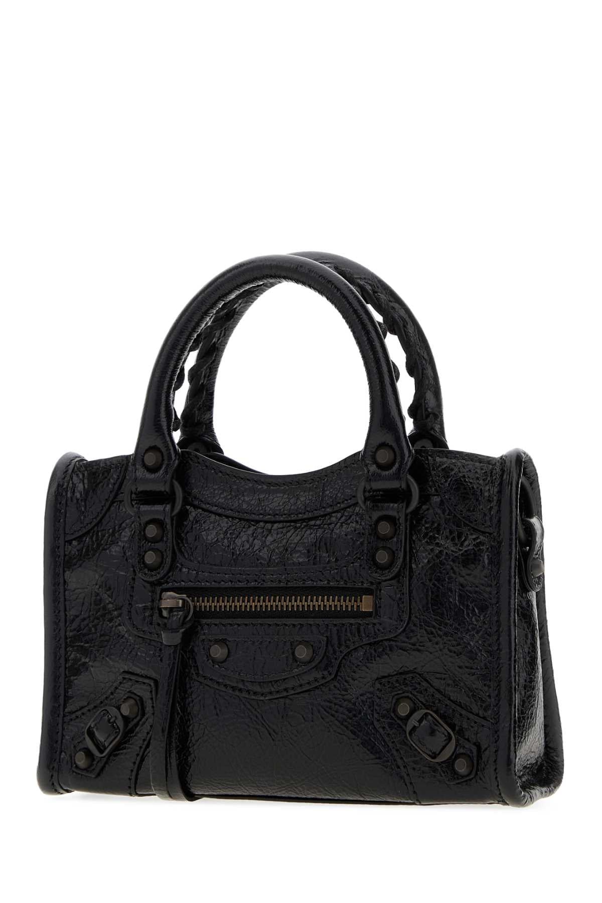 Balenciaga Women Black Leather Nano Le City Handbag BALENCIAGA