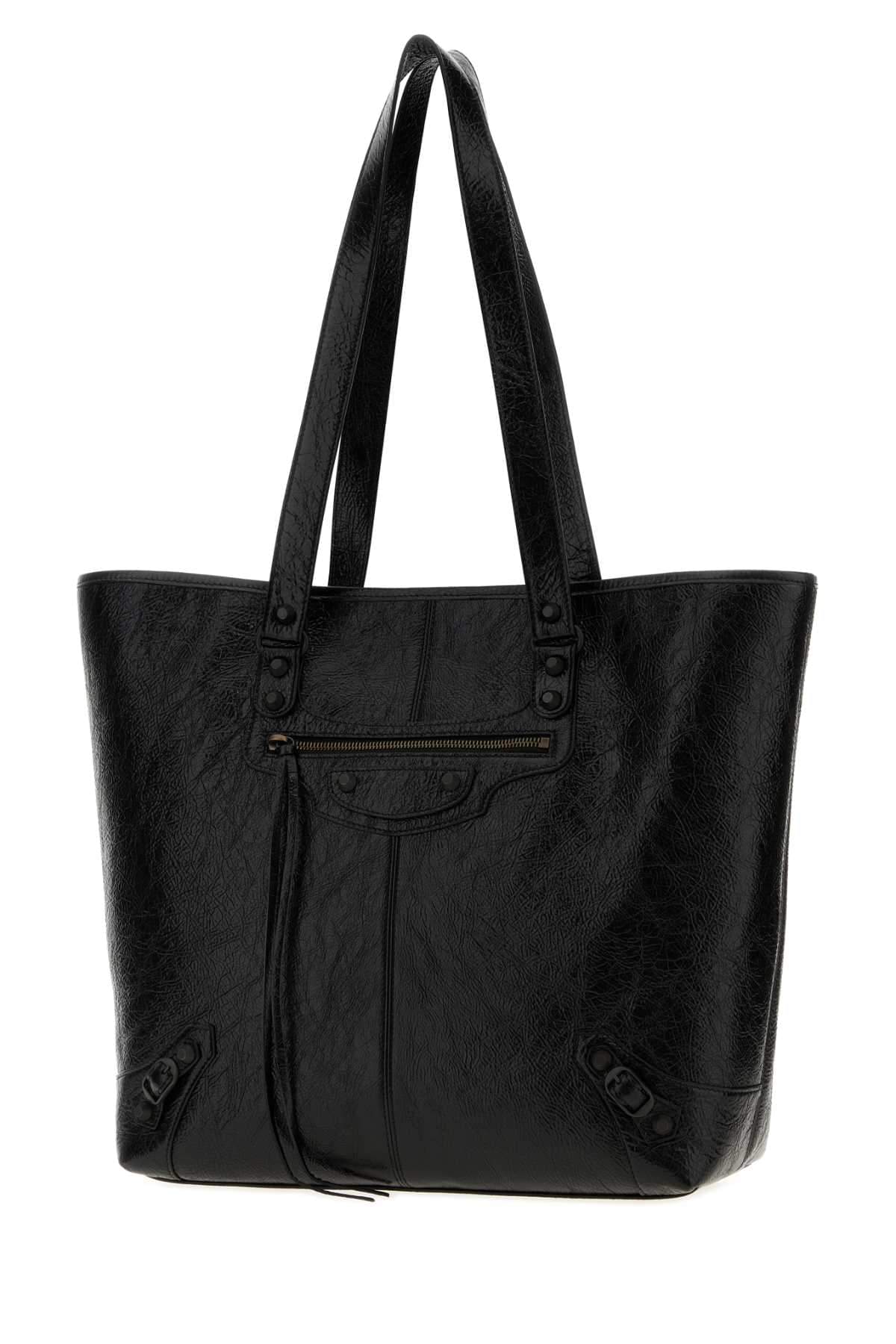 Balenciaga Men Black Leather Le City Shopping Bag BALENCIAGA