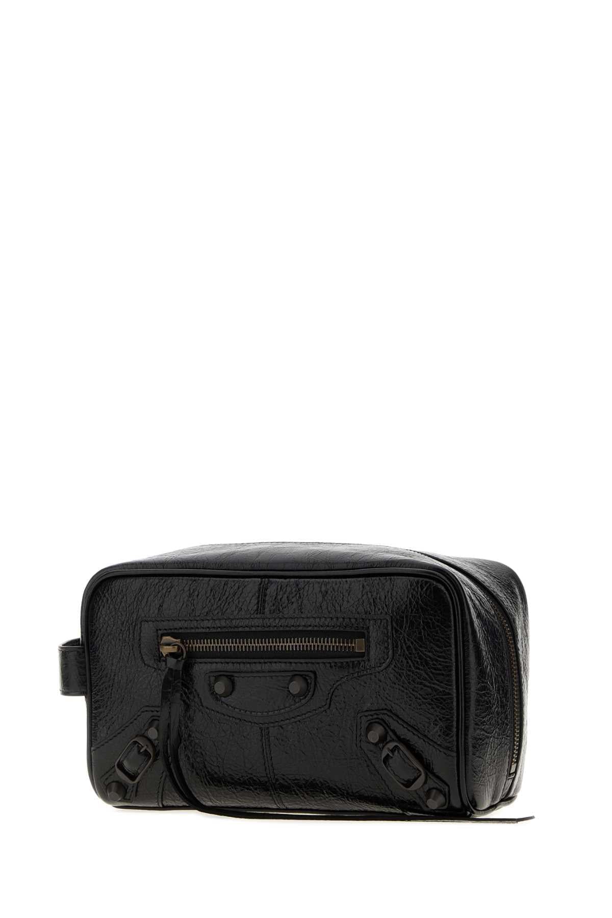 Balenciaga Men Black Leather Le City Beauty Case BALENCIAGA