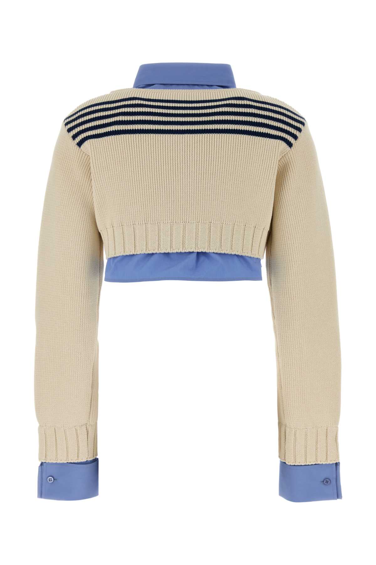 Balenciaga Women Ivory Cotton Sweater BALENCIAGA