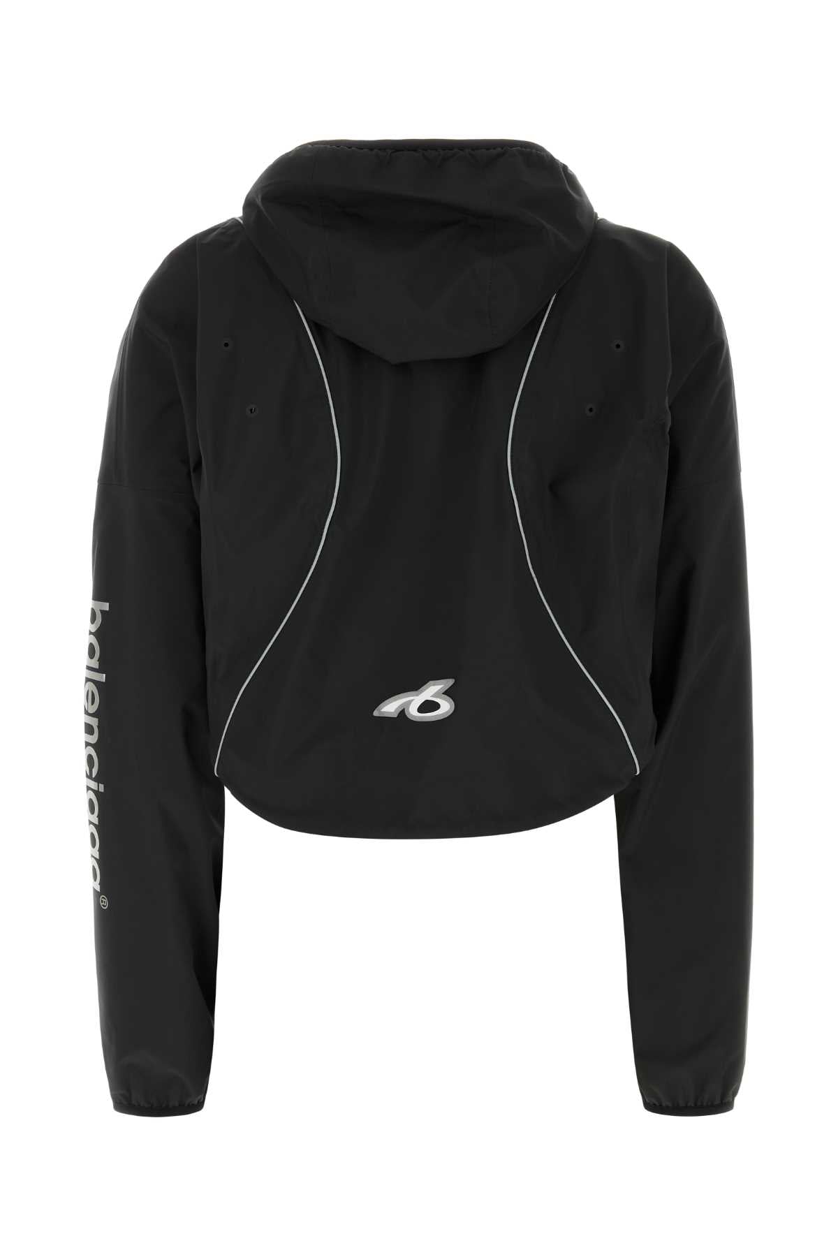 Balenciaga Women Black Tech Fabric Windbreaker BALENCIAGA