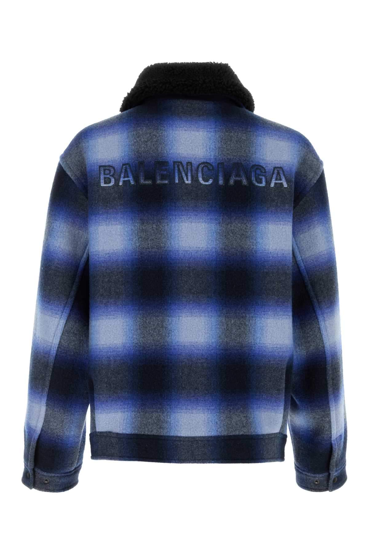 Balenciaga Men Embroidered Wool Bomber Jacket BALENCIAGA