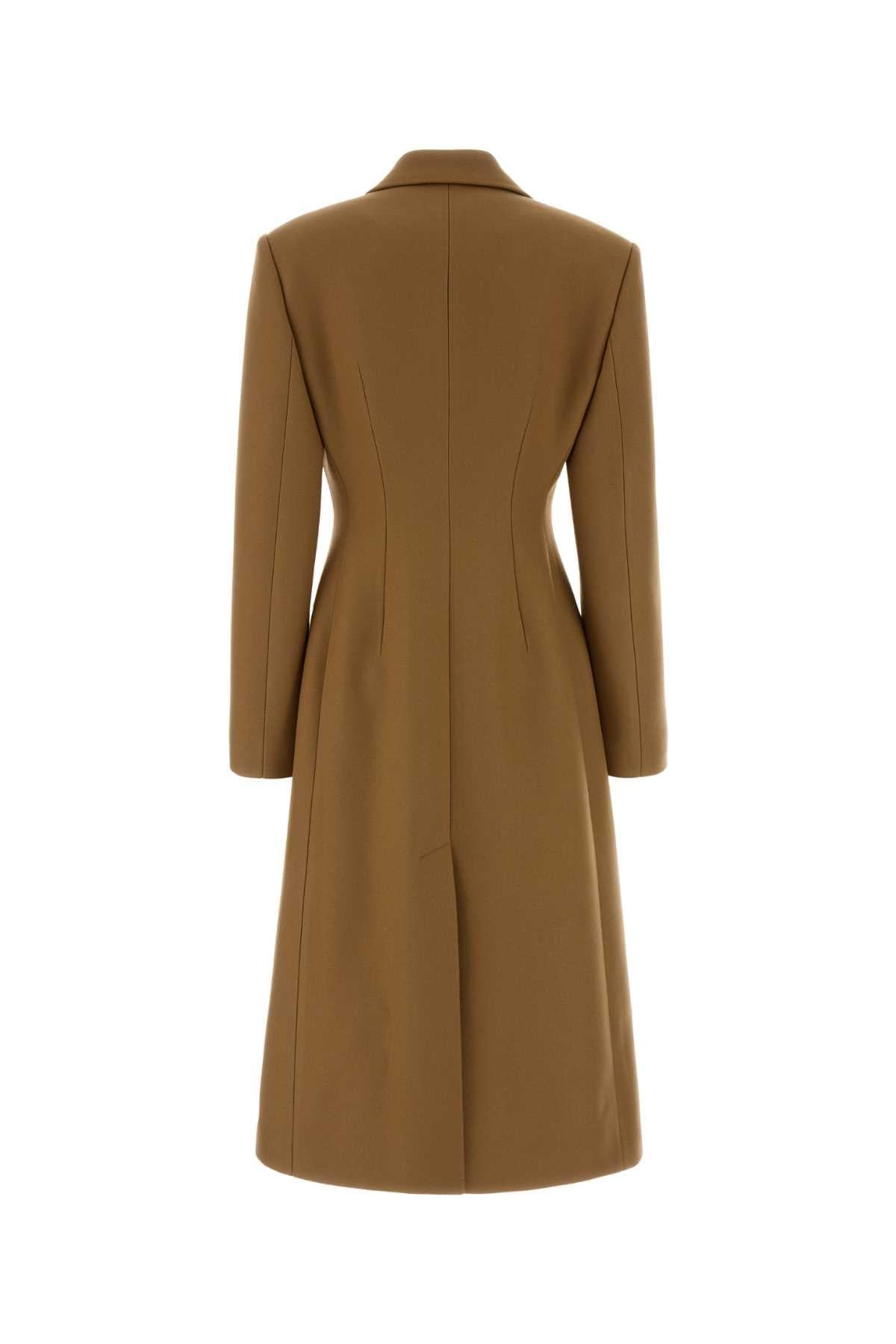 Balenciaga Women Biscuit Wool Blend Coat BALENCIAGA