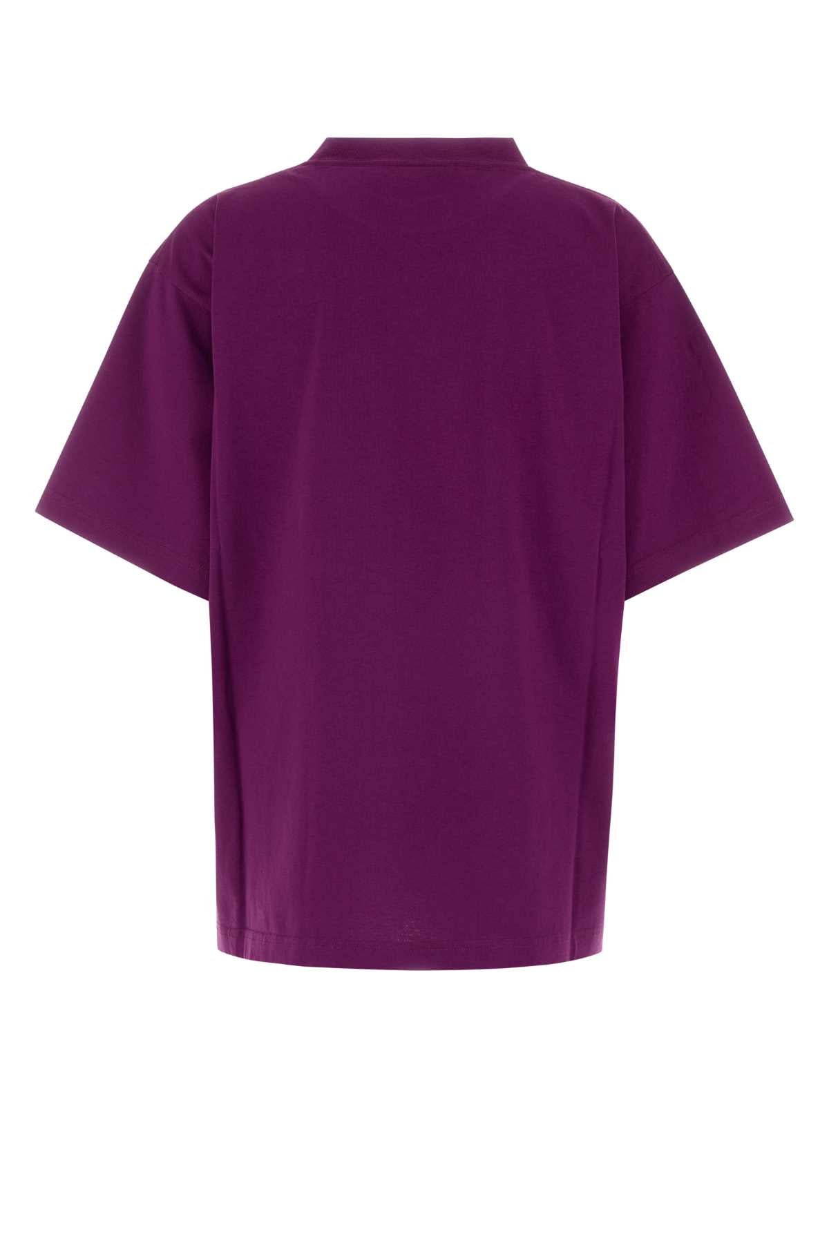 Balenciaga Women Purple Cotton Oversize T-Shirt BALENCIAGA