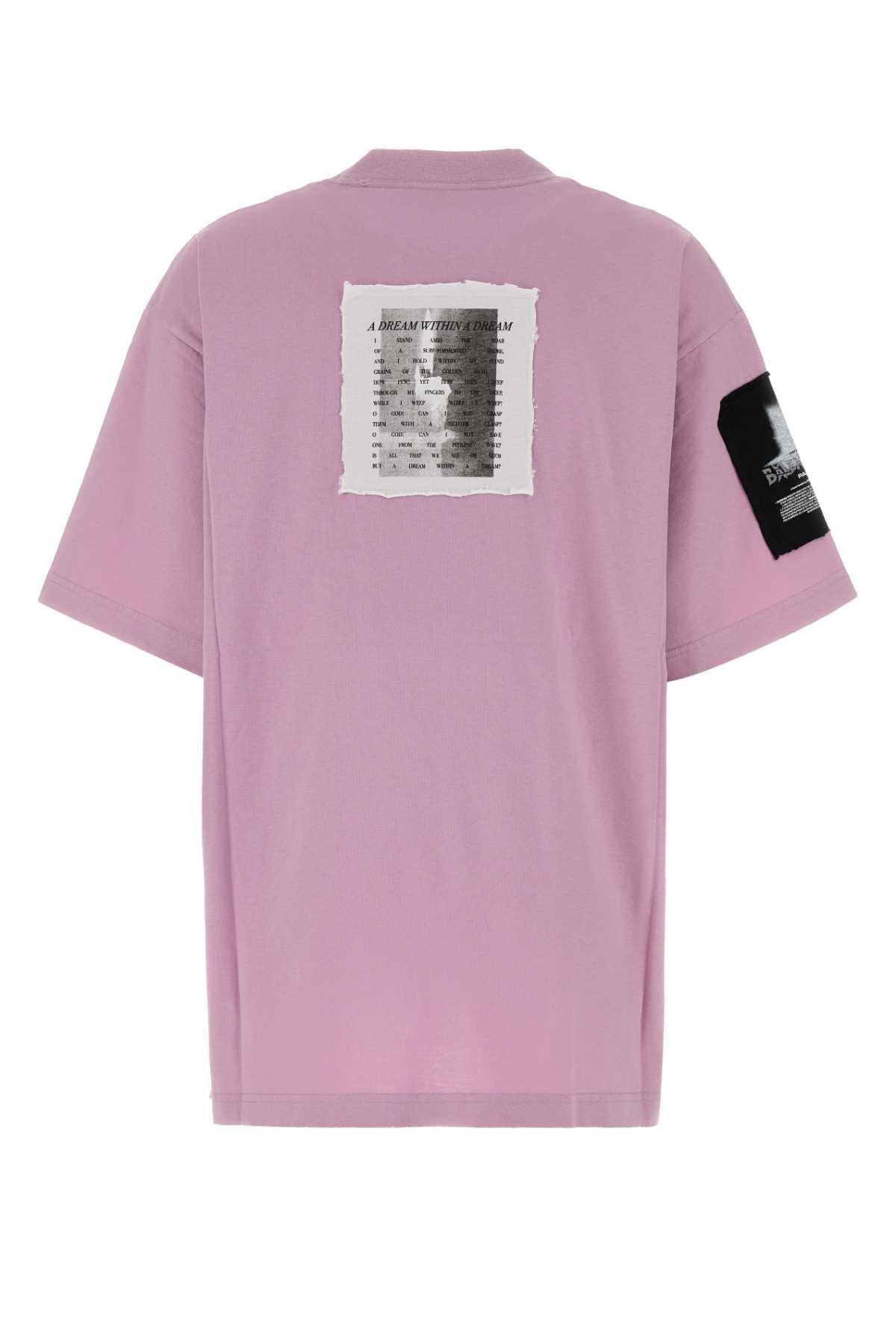 Balenciaga Women Lilac Cotton Oversize T-Shirt BALENCIAGA