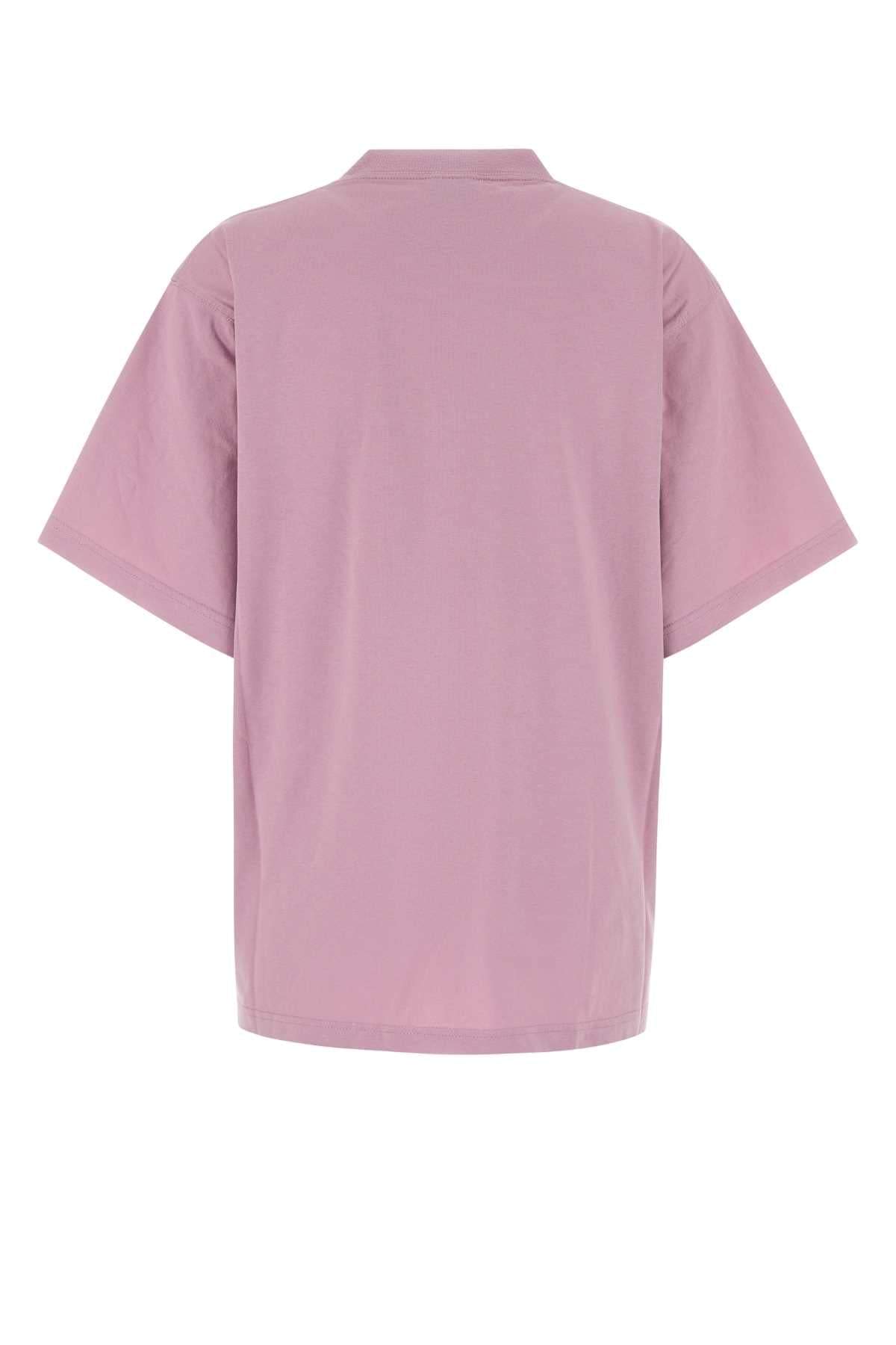 Balenciaga Women Pink Cotton Oversize T-Shirt BALENCIAGA