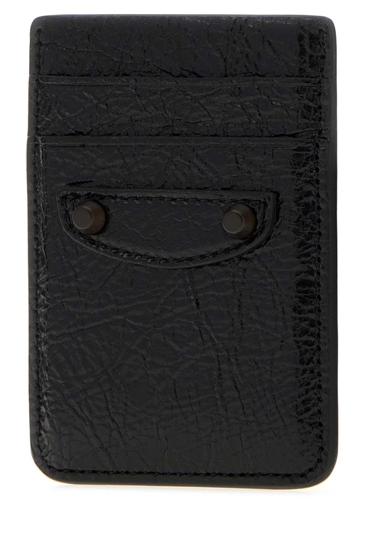 Balenciaga Men Black Leather Le City Card Holder BALENCIAGA