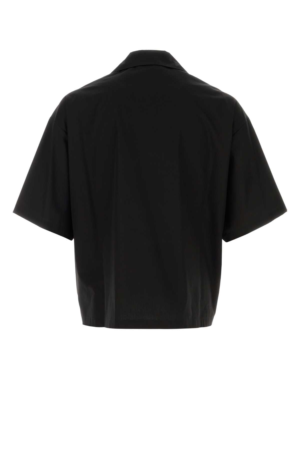 Balenciaga Men Black Poplin Shirt BALENCIAGA