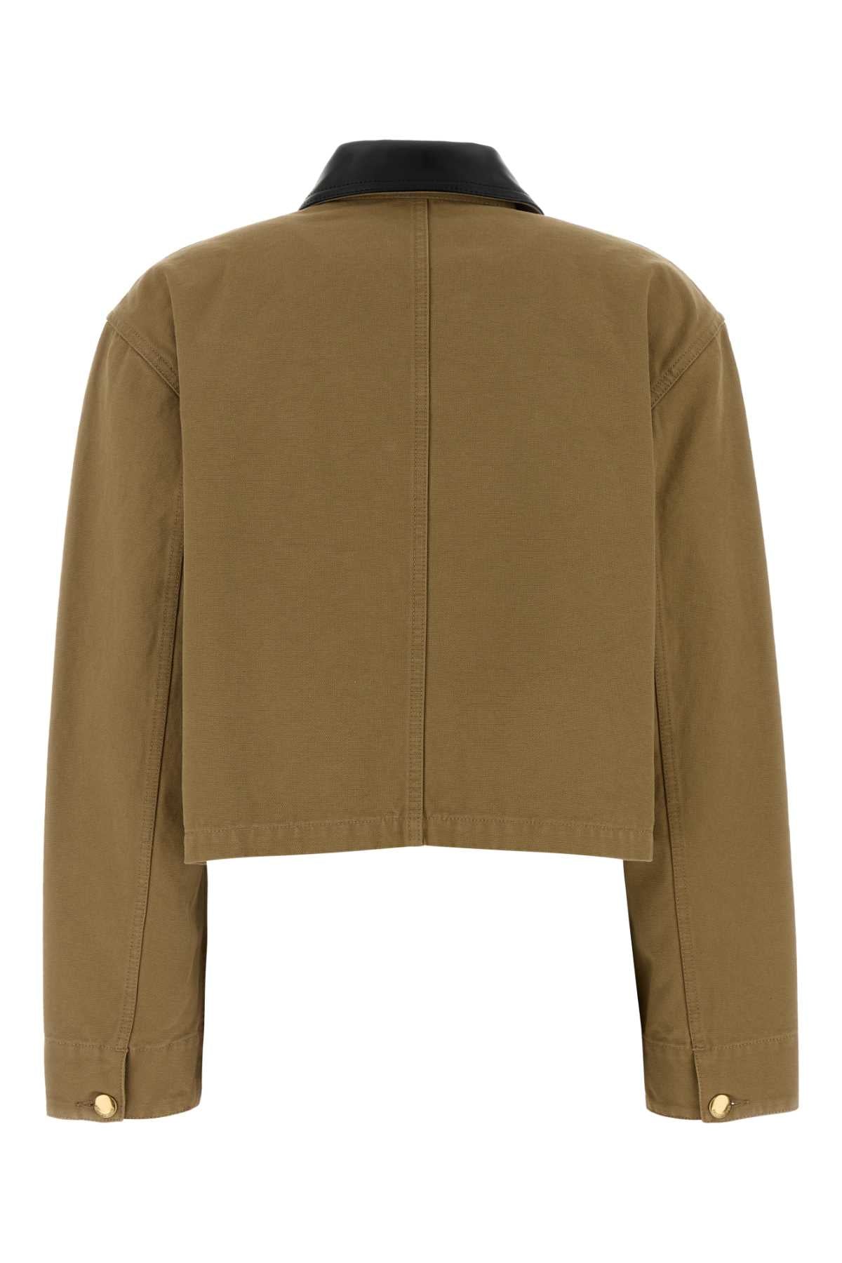 Balenciaga Women Khaki Canvas Jacket BALENCIAGA