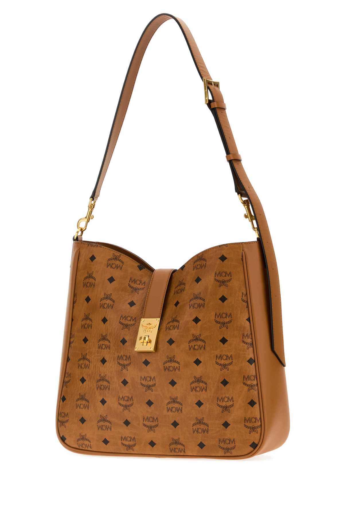 Mcm Unisex Printed Canvas Tracy Shopping Bag MCM
