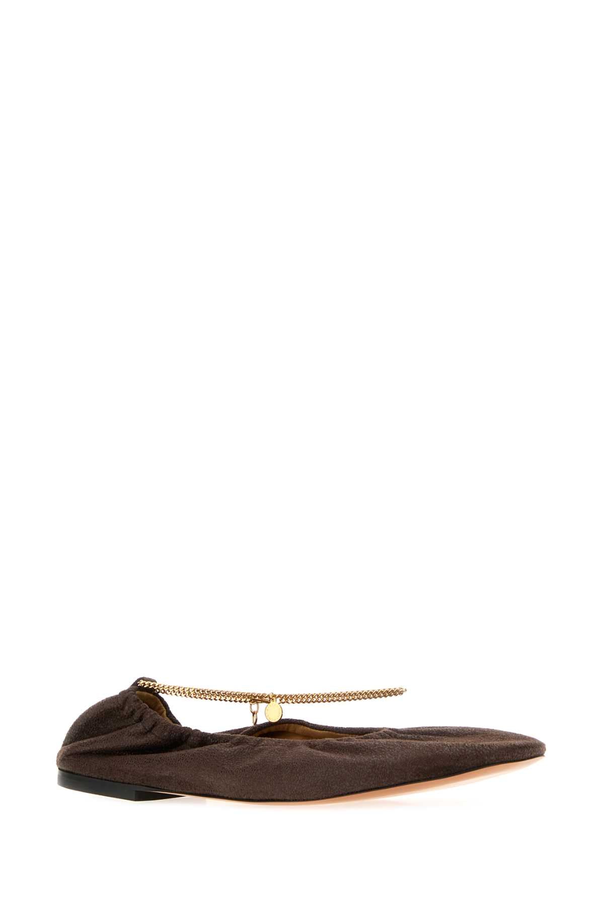 Stella Mccartney Women Brown Shaggy Deer Ballerinas STELLA MCCARTNEY