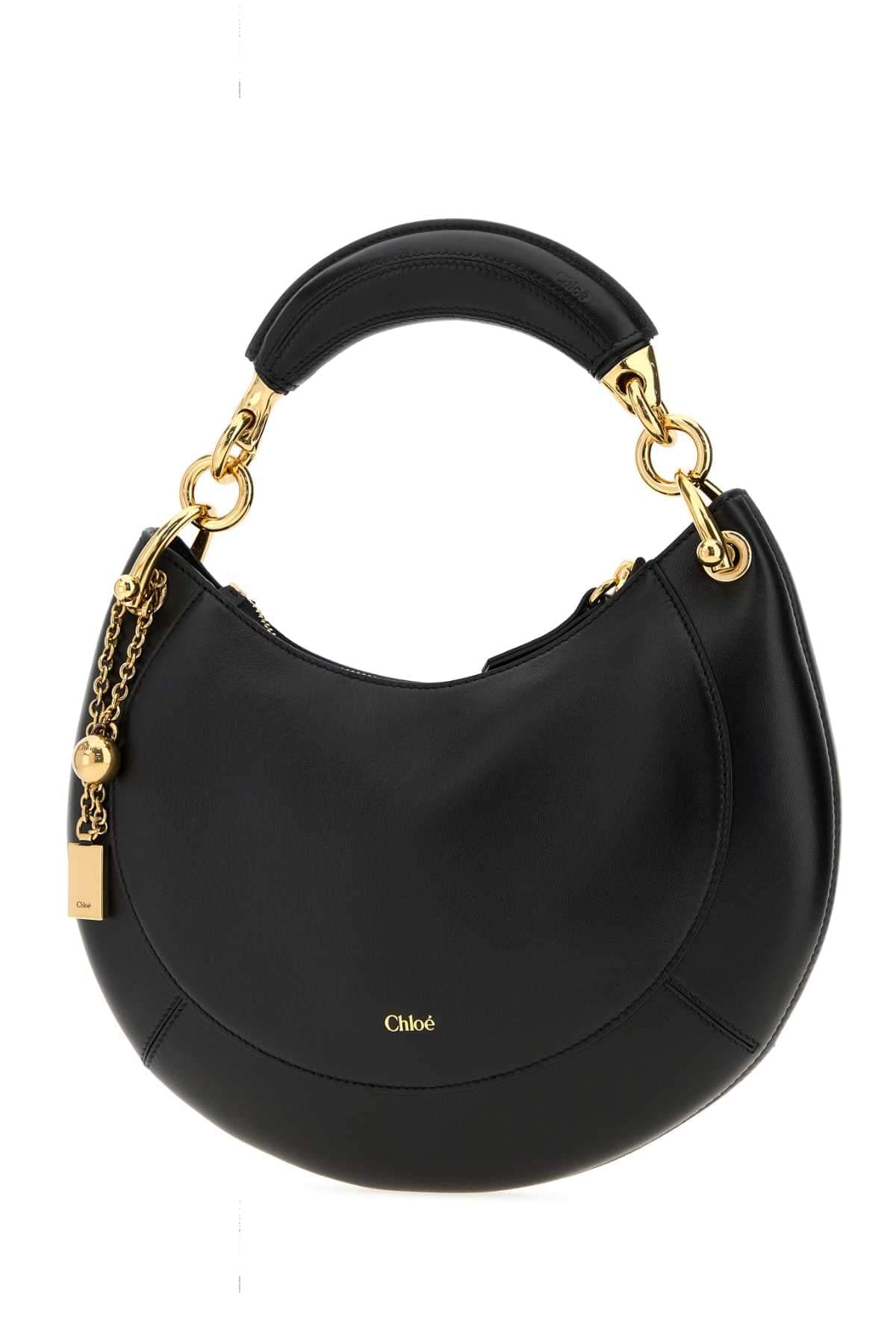 Chloe Women Black Leather Chloe Banana Handbag CHLOE