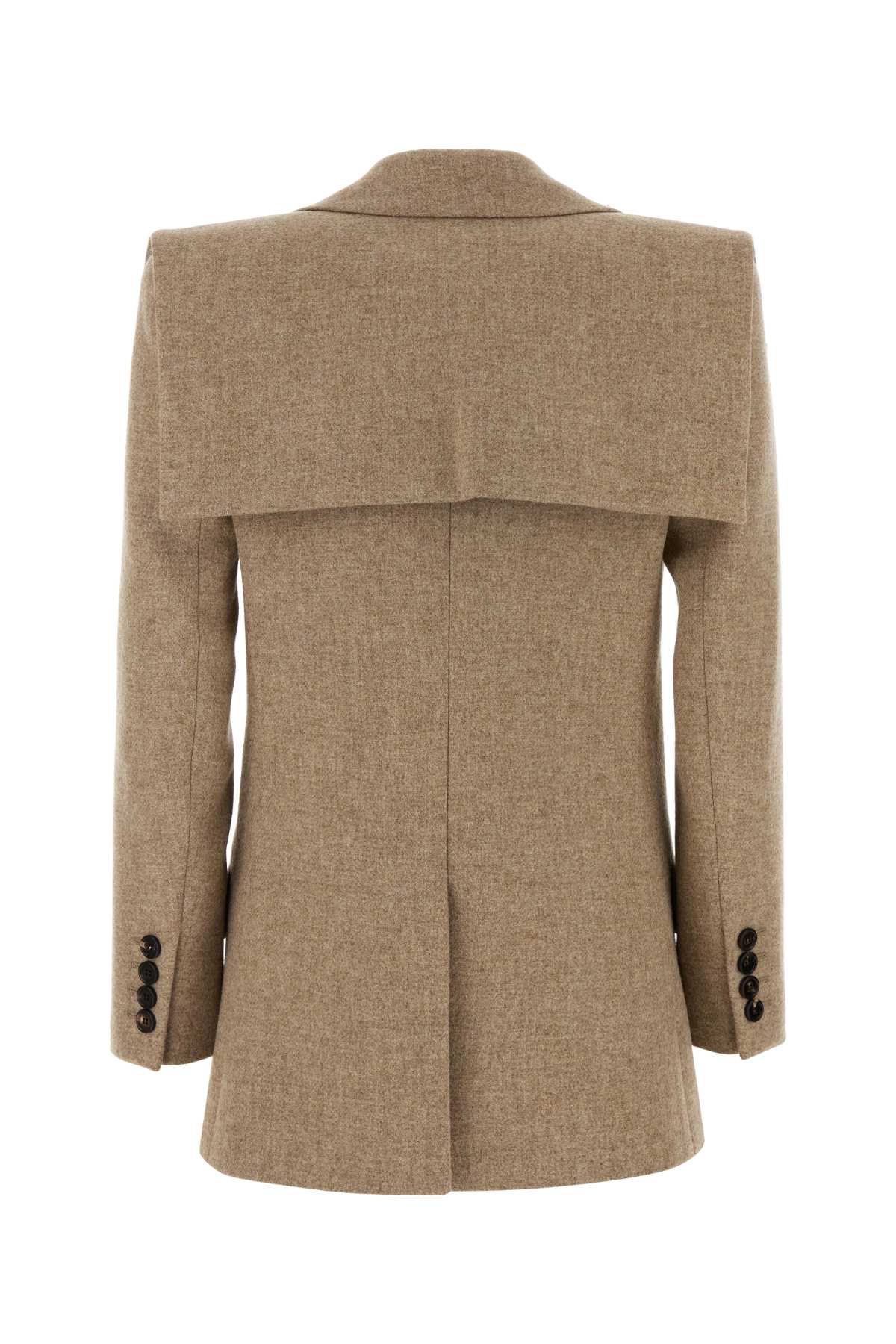 Chloe Women Beige Stretch Wool Blazer CHLOE