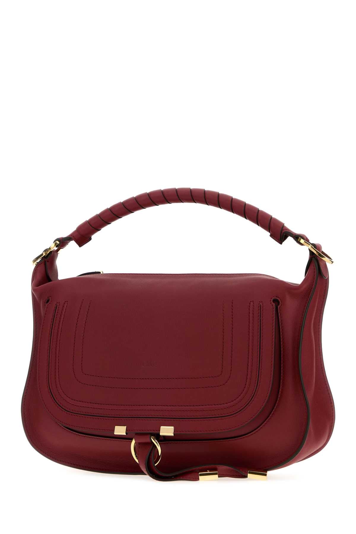 Chloe Women Tiziano Red Leather Small Marcie Shoulder Bag CHLOE