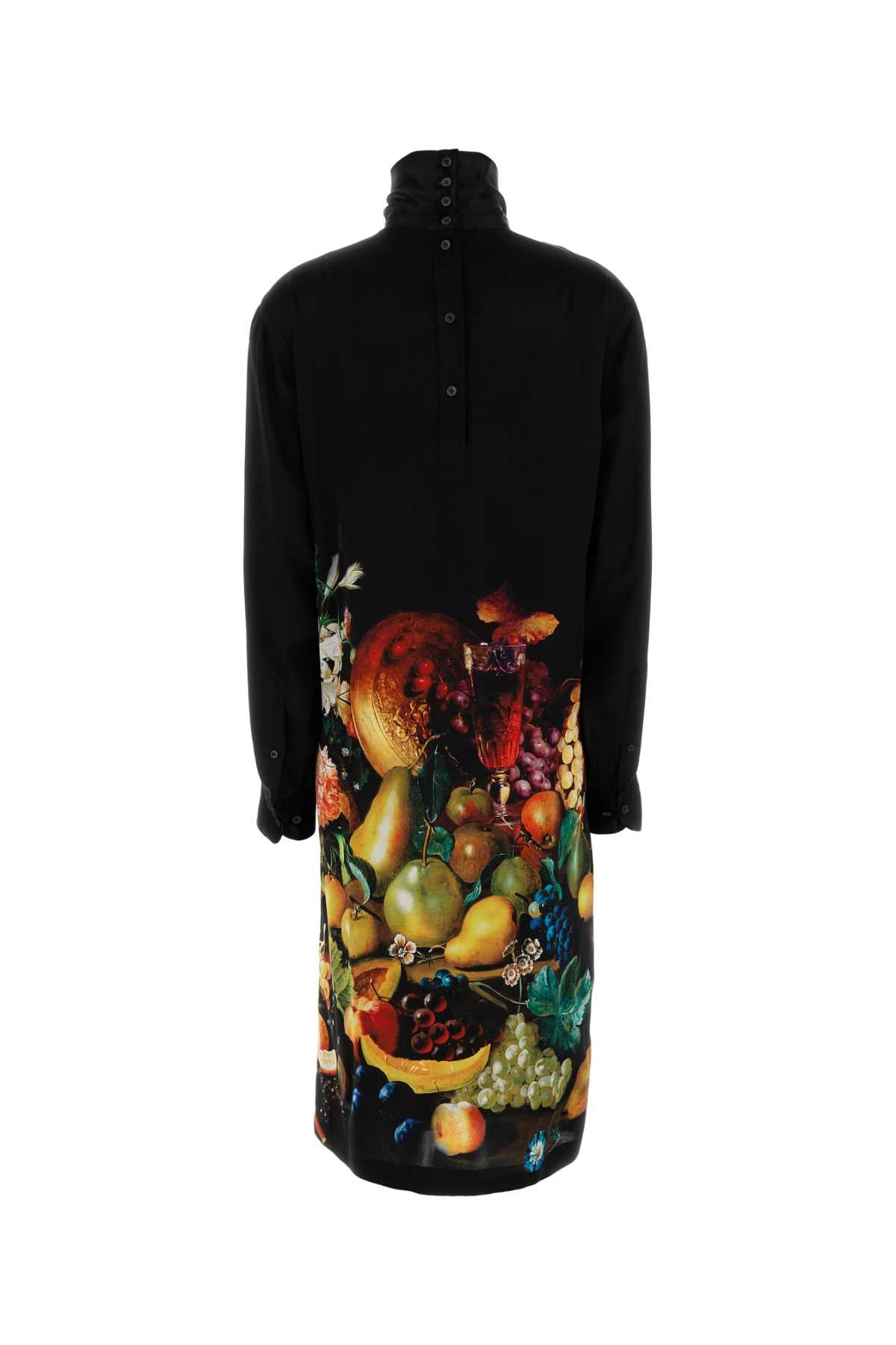 Dries Van Noten Women Black Satin Dontisy Dress DRIES VAN NOTEN