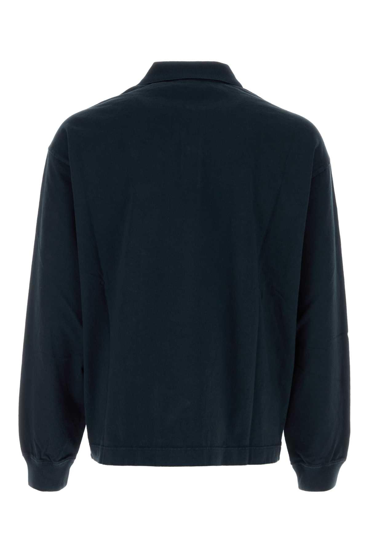 Prada Men Navy Blue Cotton Polo Shirt PRADA