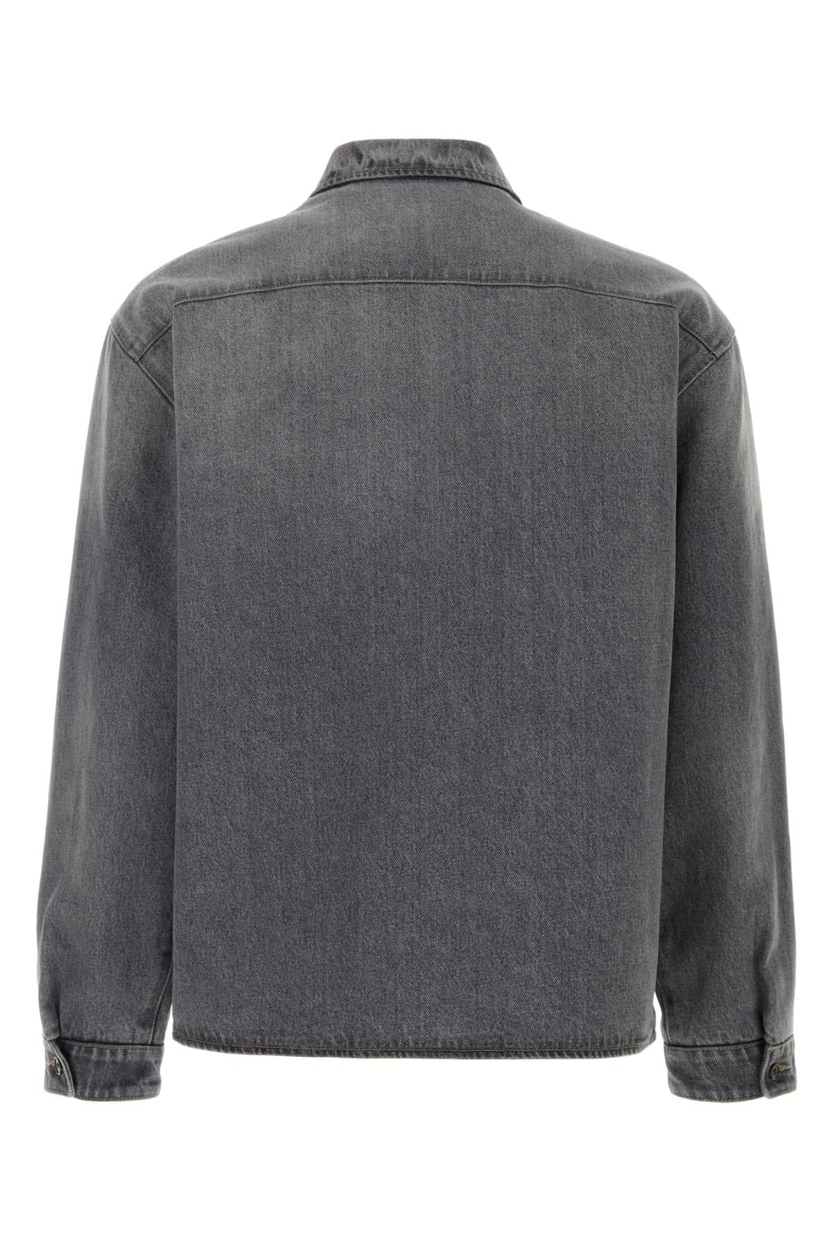 Prada Men Black Denim Shirt PRADA