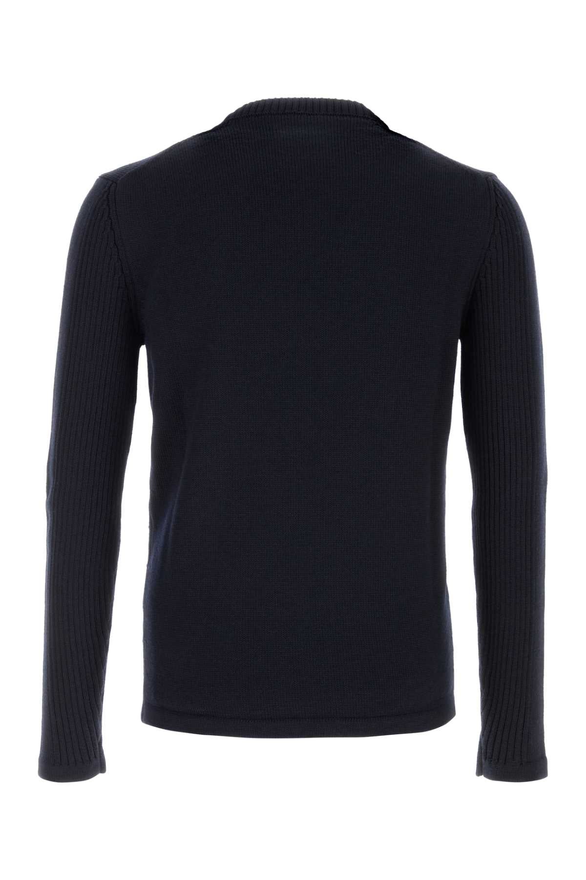 Prada Men Midnight Blue Wool Sweater PRADA
